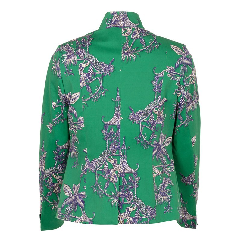 MAIDEN LANE Blazer HADELYN grün-lila Toile de Jouy