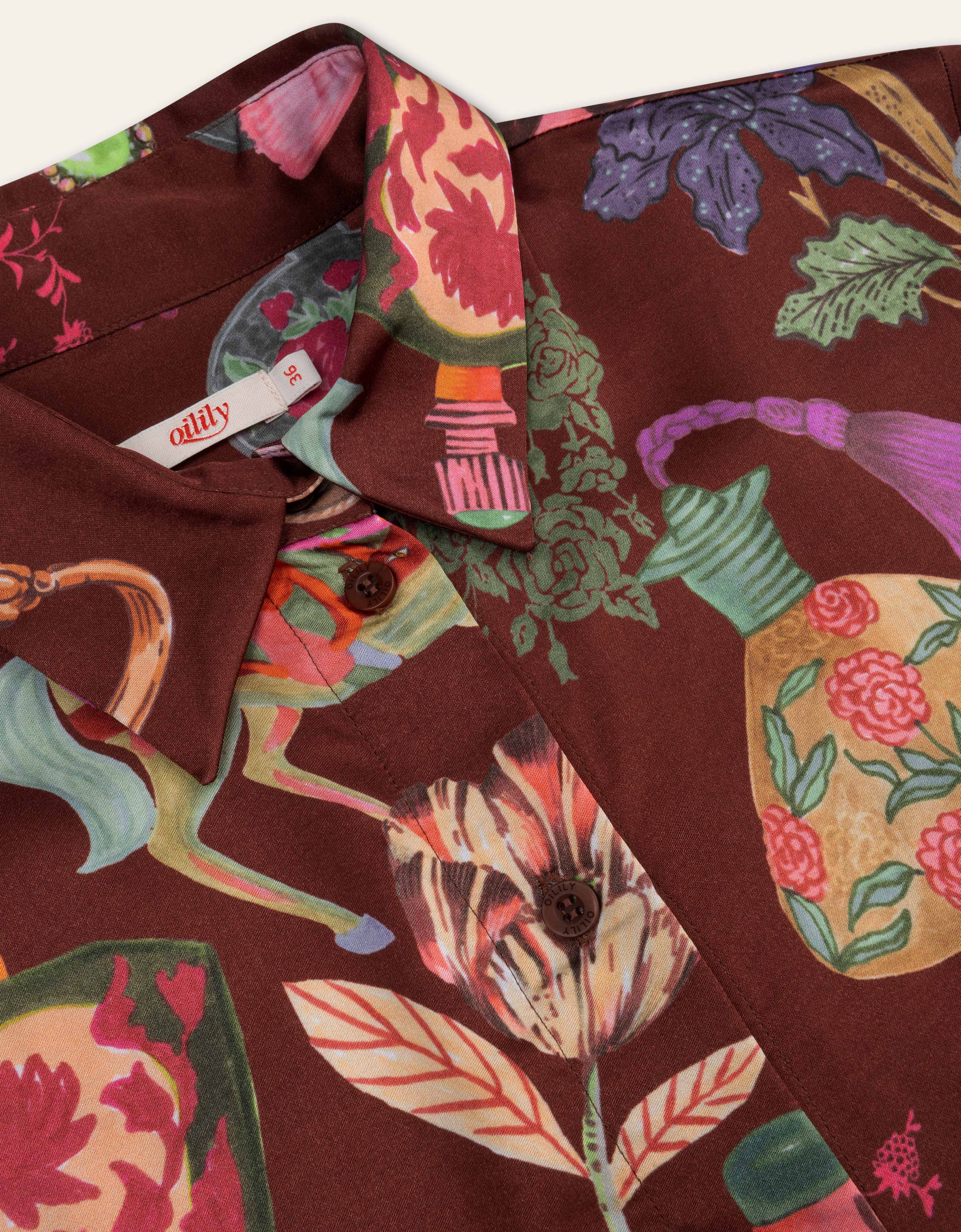 BRESSA Print-Hemdbluse „Parfum Bottles“ Viskose