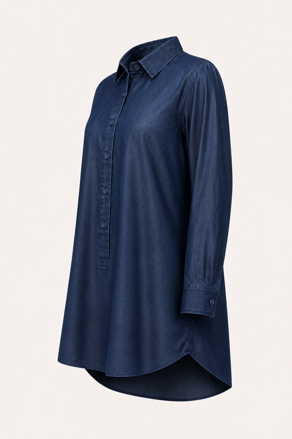 Longbluse JEANS Tencel Tunikabluse