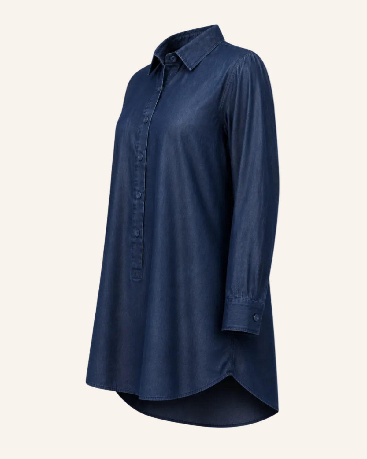 Longbluse JEANS Tencel Tunikabluse