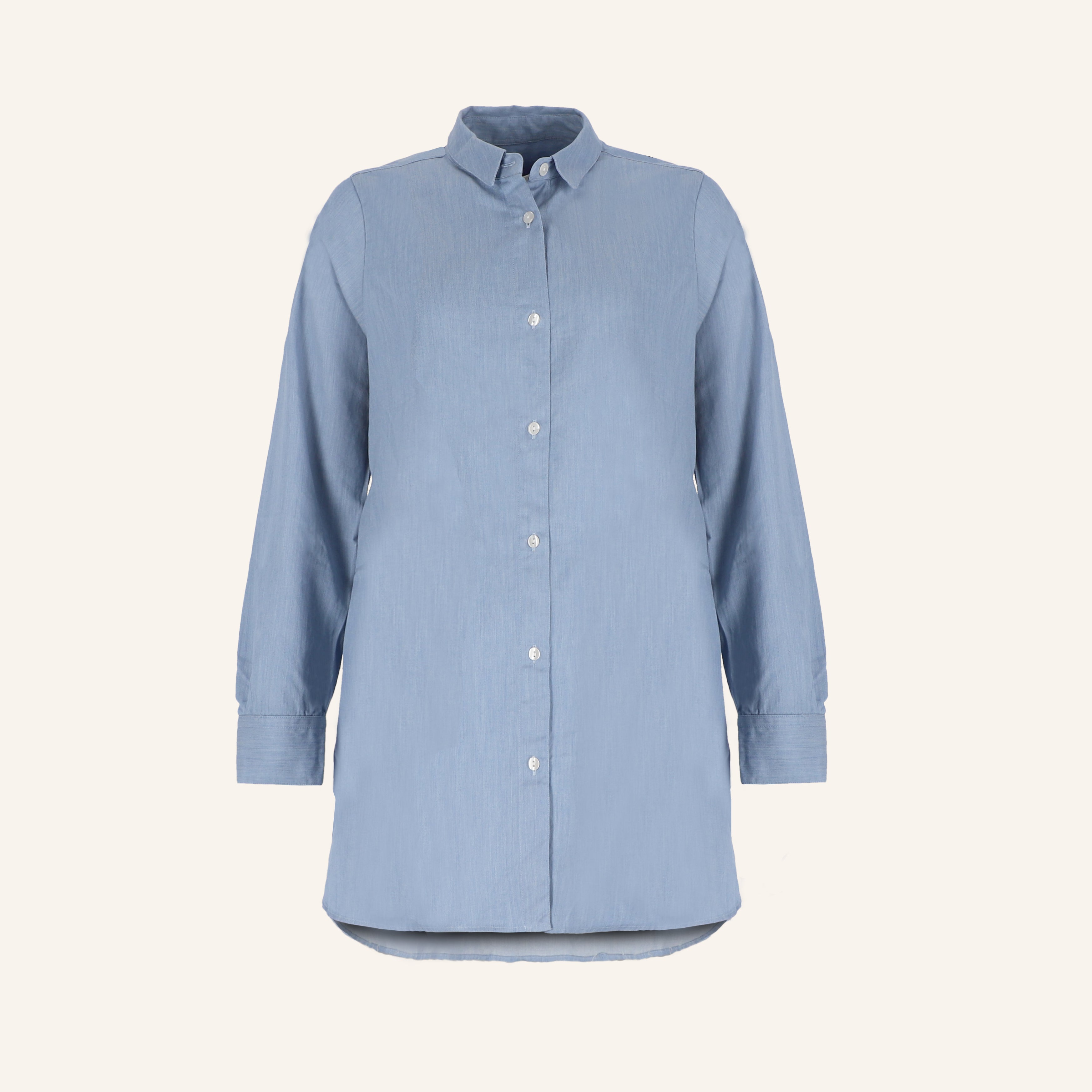 Hemdbluse JEANS bleached Longbluse