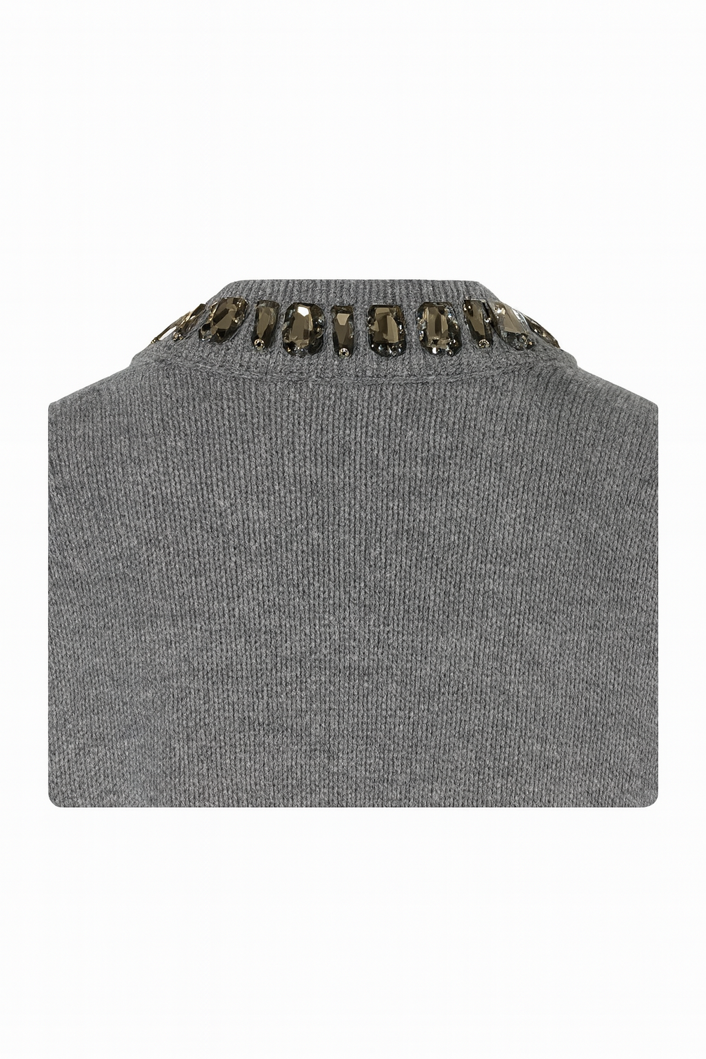 Rundhals-Cardigan mit STRASS