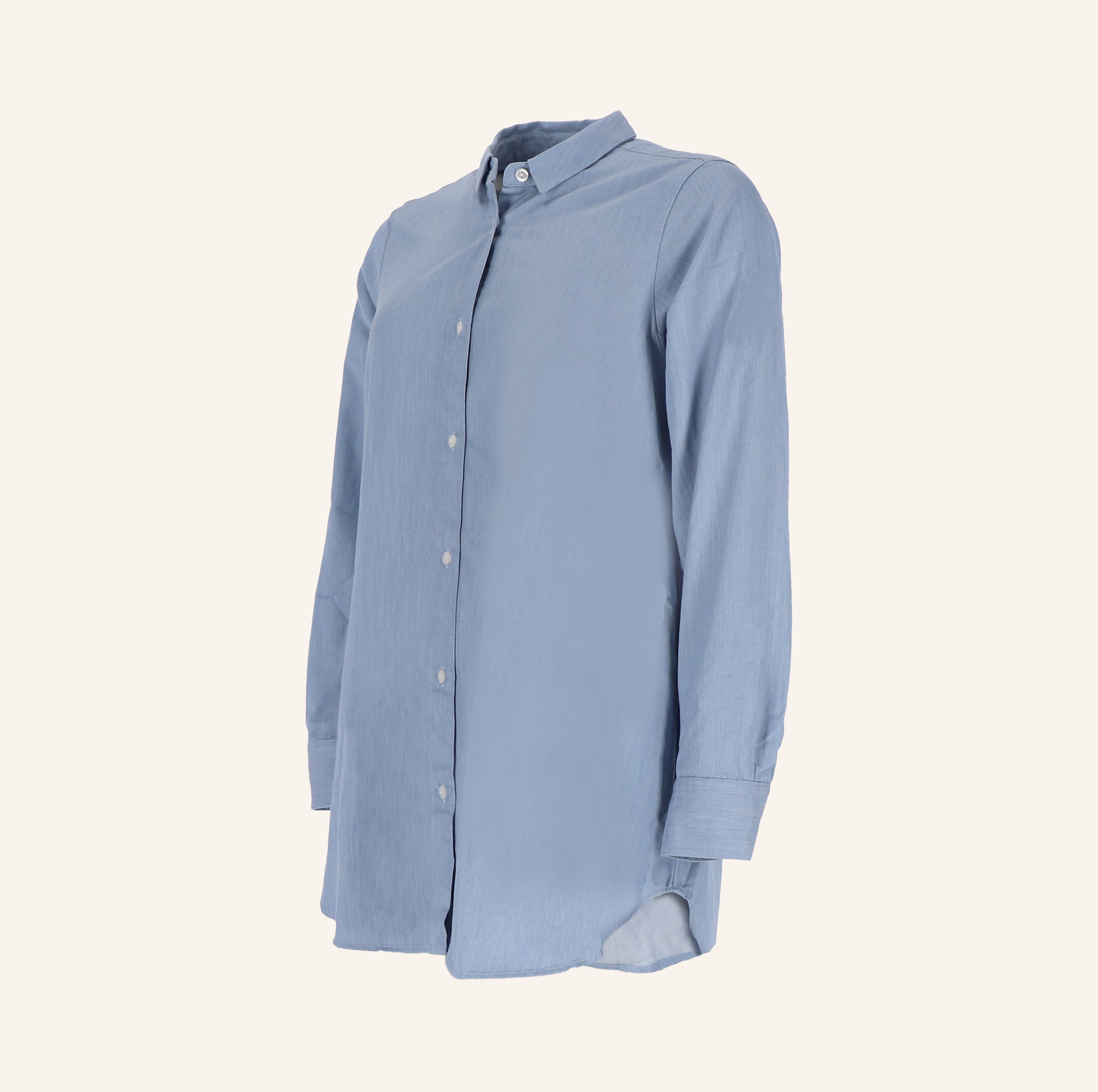 Hemdbluse JEANS bleached Longbluse