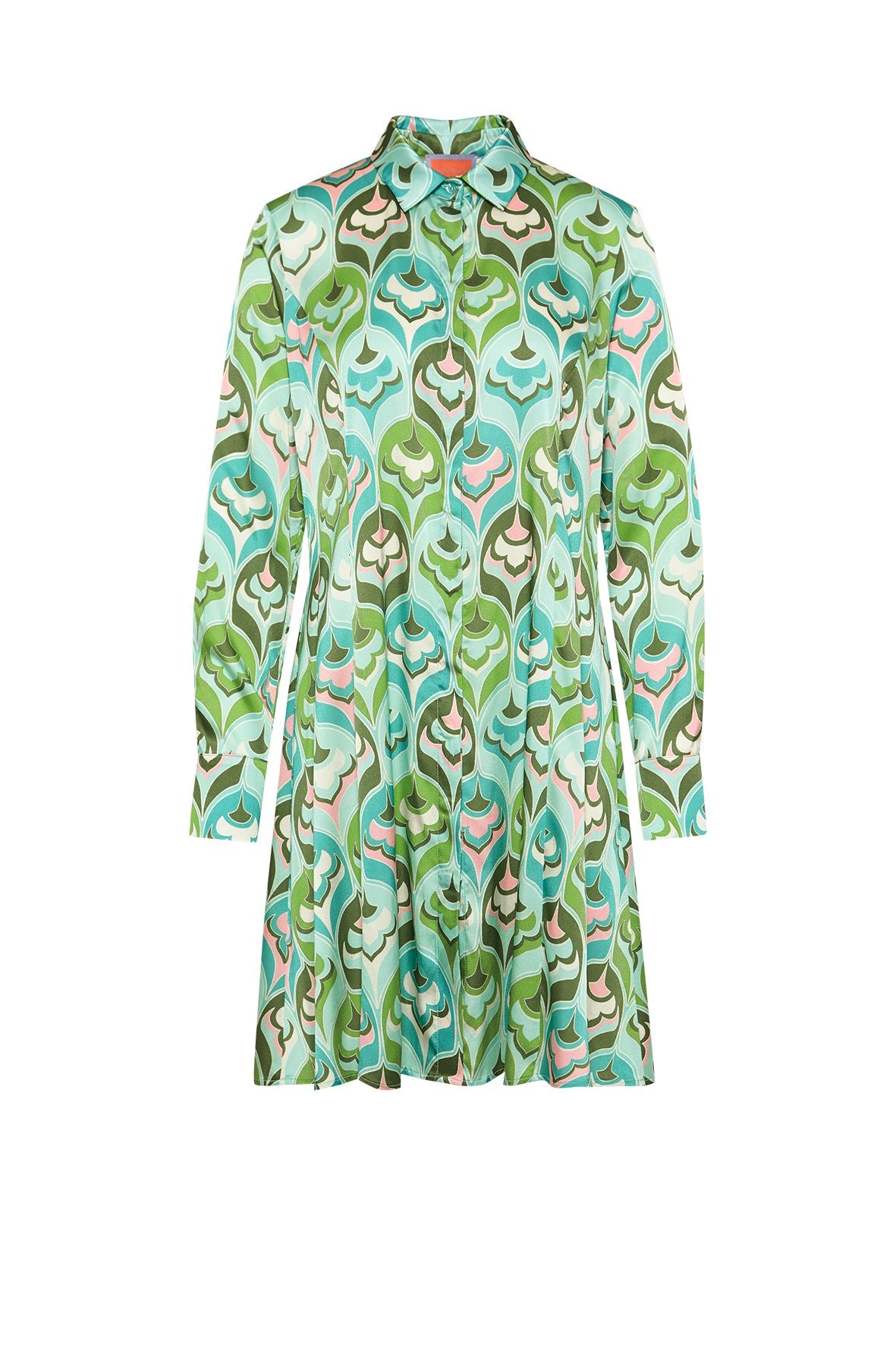 ANNA'S DRESS AFFAIR-Italian Chic: Retro-Hemdblusenkleid in Grüntönen