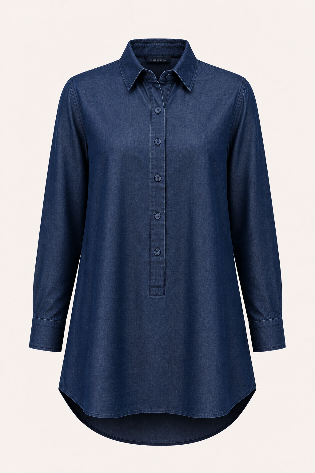 Longbluse JEANS Tencel Tunikabluse