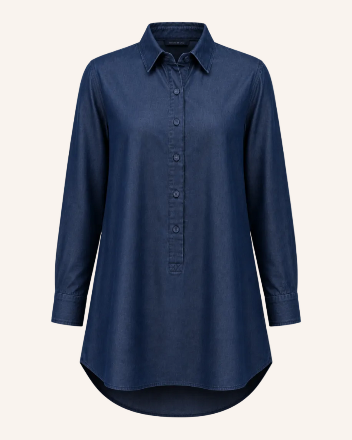Longbluse JEANS Tencel Tunikabluse