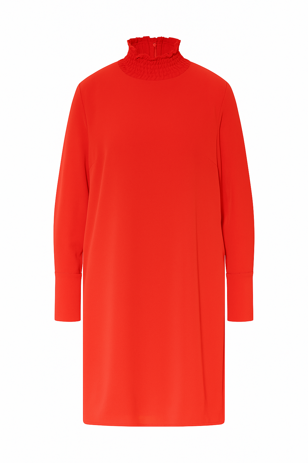 Entzückendes Langarmkleid mit Rüschenkragen A-FORM