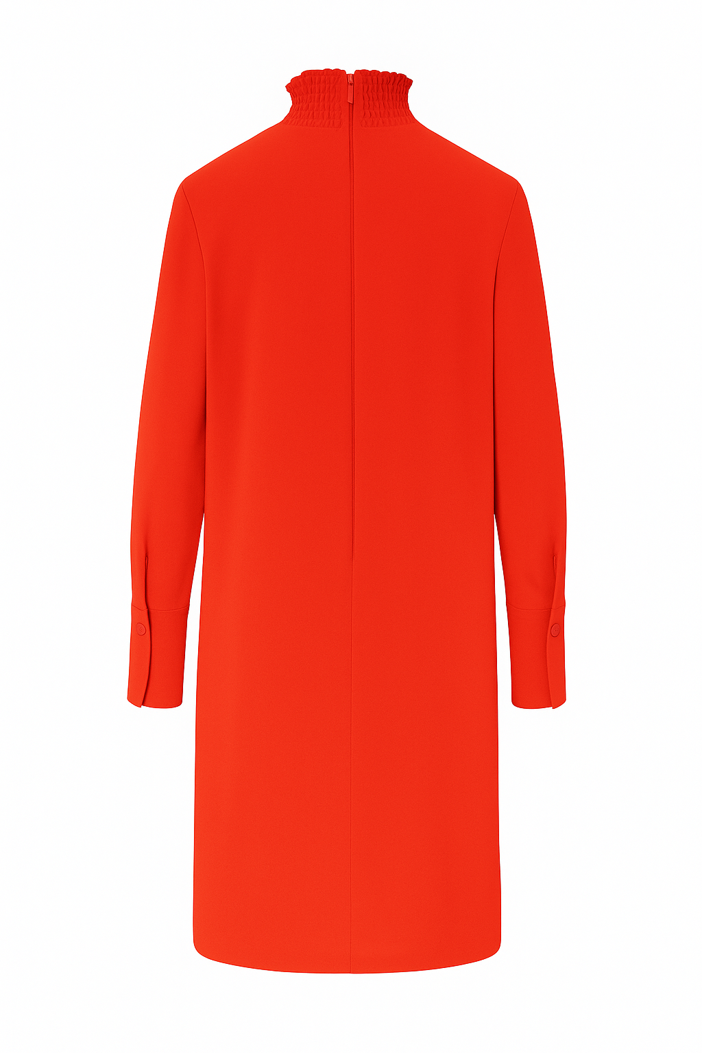 Entzückendes Langarmkleid mit Rüschenkragen A-FORM
