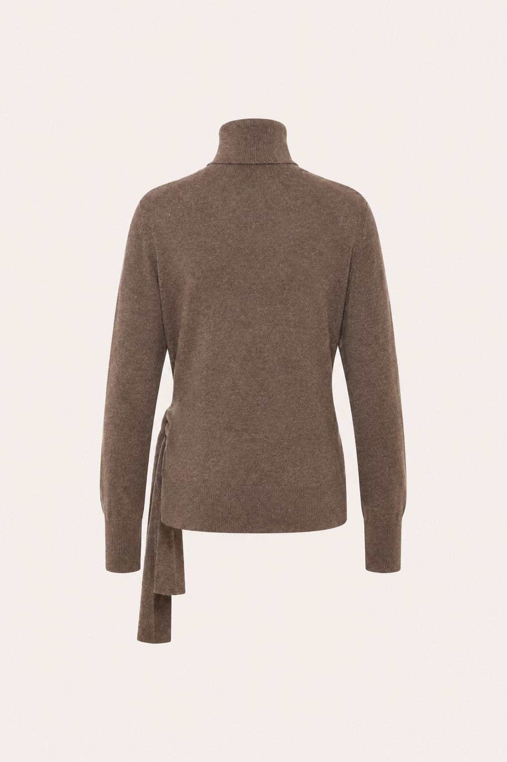 Taillierter Rollkragen-Pullover mit "Cacheur"