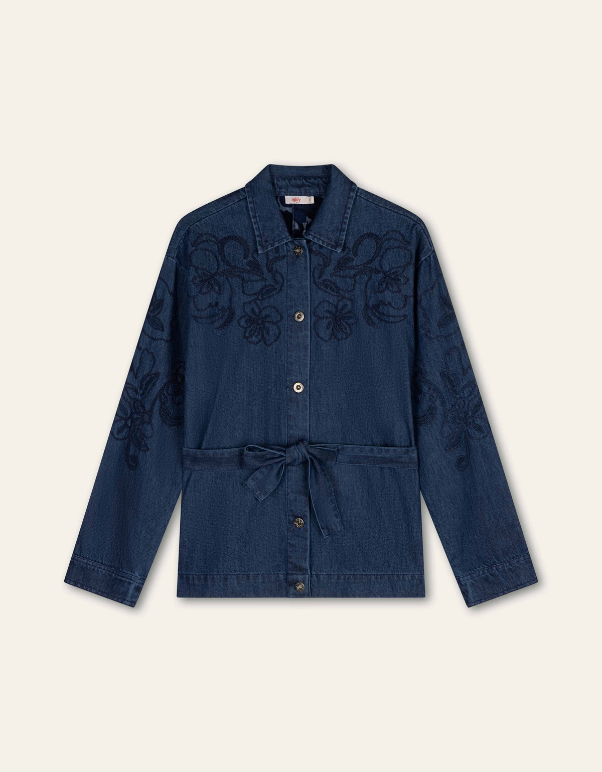 JONDRA Jeans-Blusenjacke Soft Denim "Embroidery"