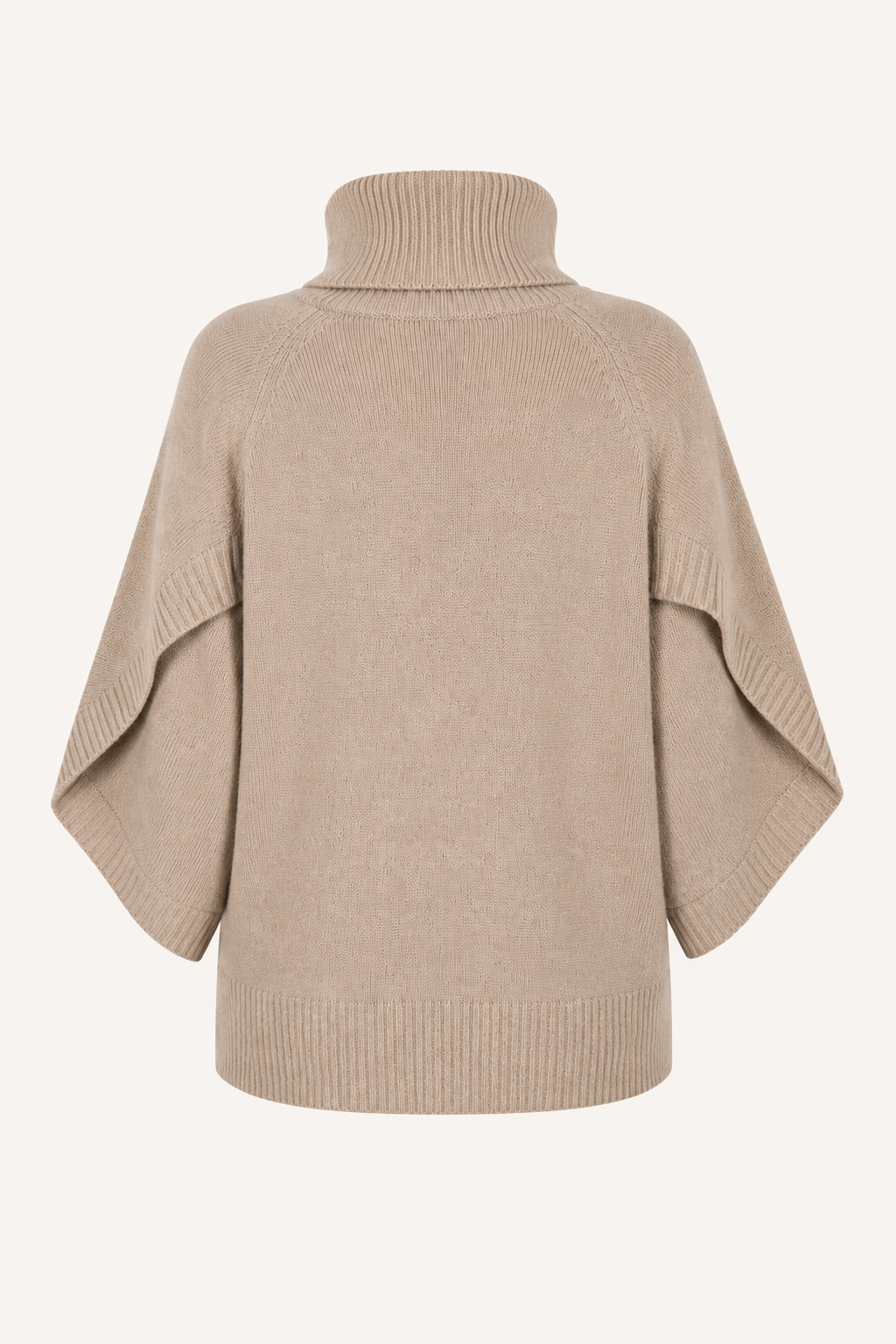 Cashmere Rollkragen mit asymmetrischen Ärmeln