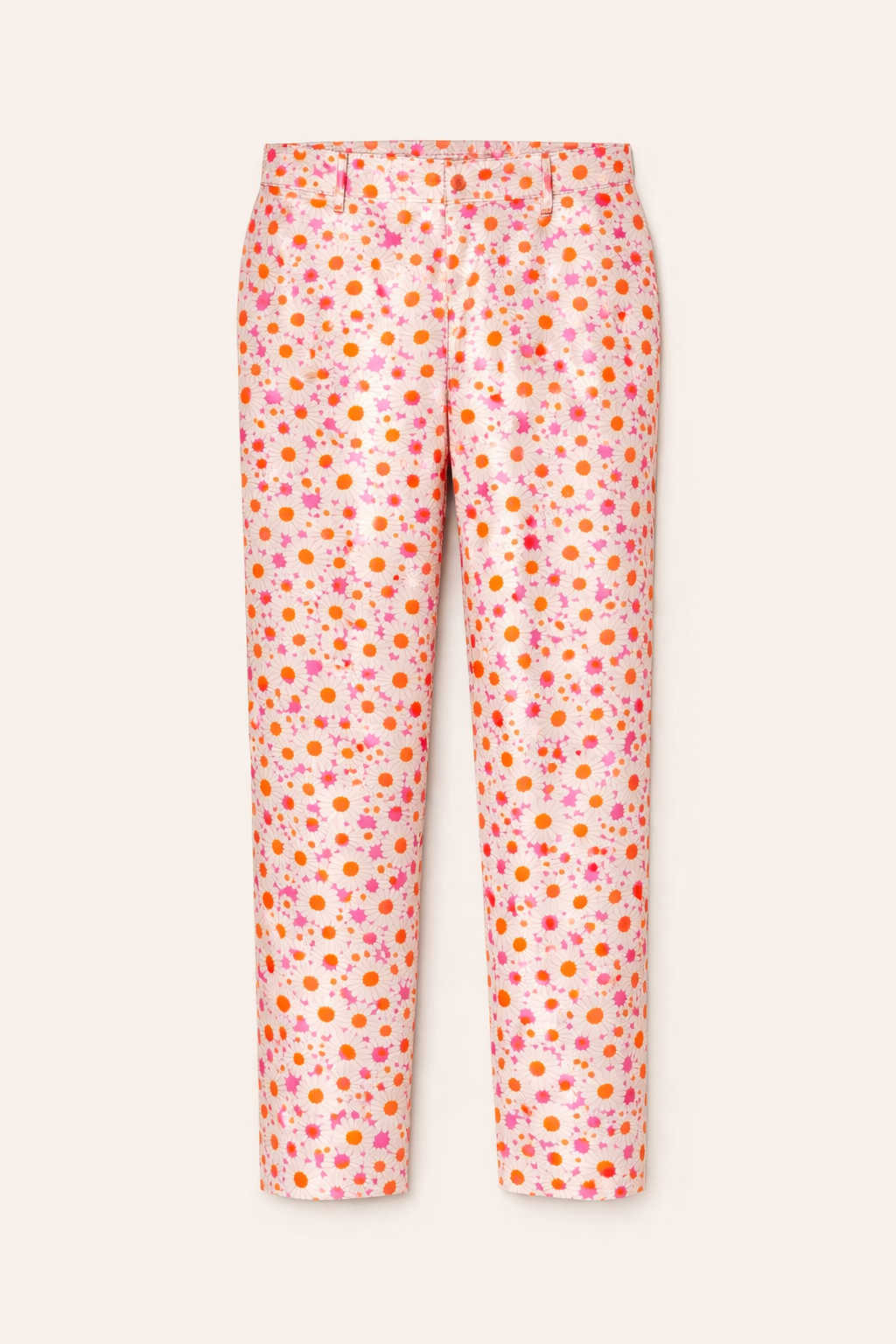 Pencil 7/8 Pants "Pink Daisy"