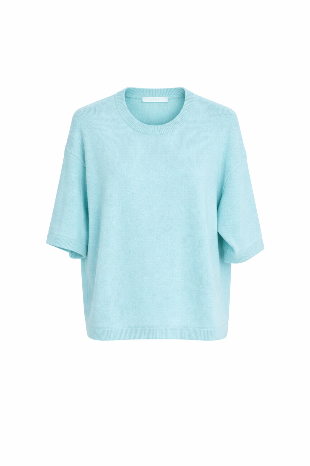 Baumwoll-Cashmerepullover kurzarm