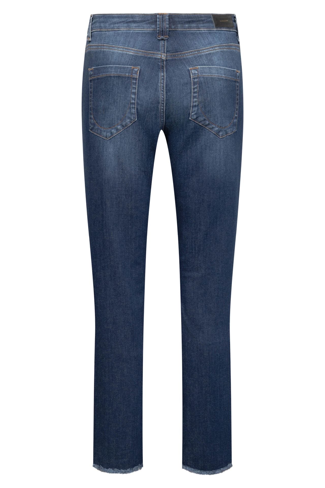 7/8 Stretch-Jeans CLAIRE mit Fransensaum