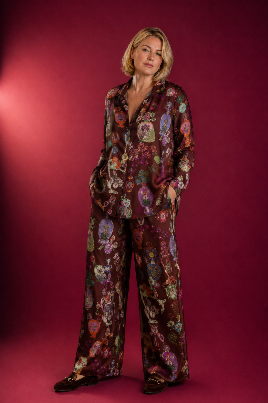 BRESSA Print-Hemdbluse „Parfum Bottles“ Viskose