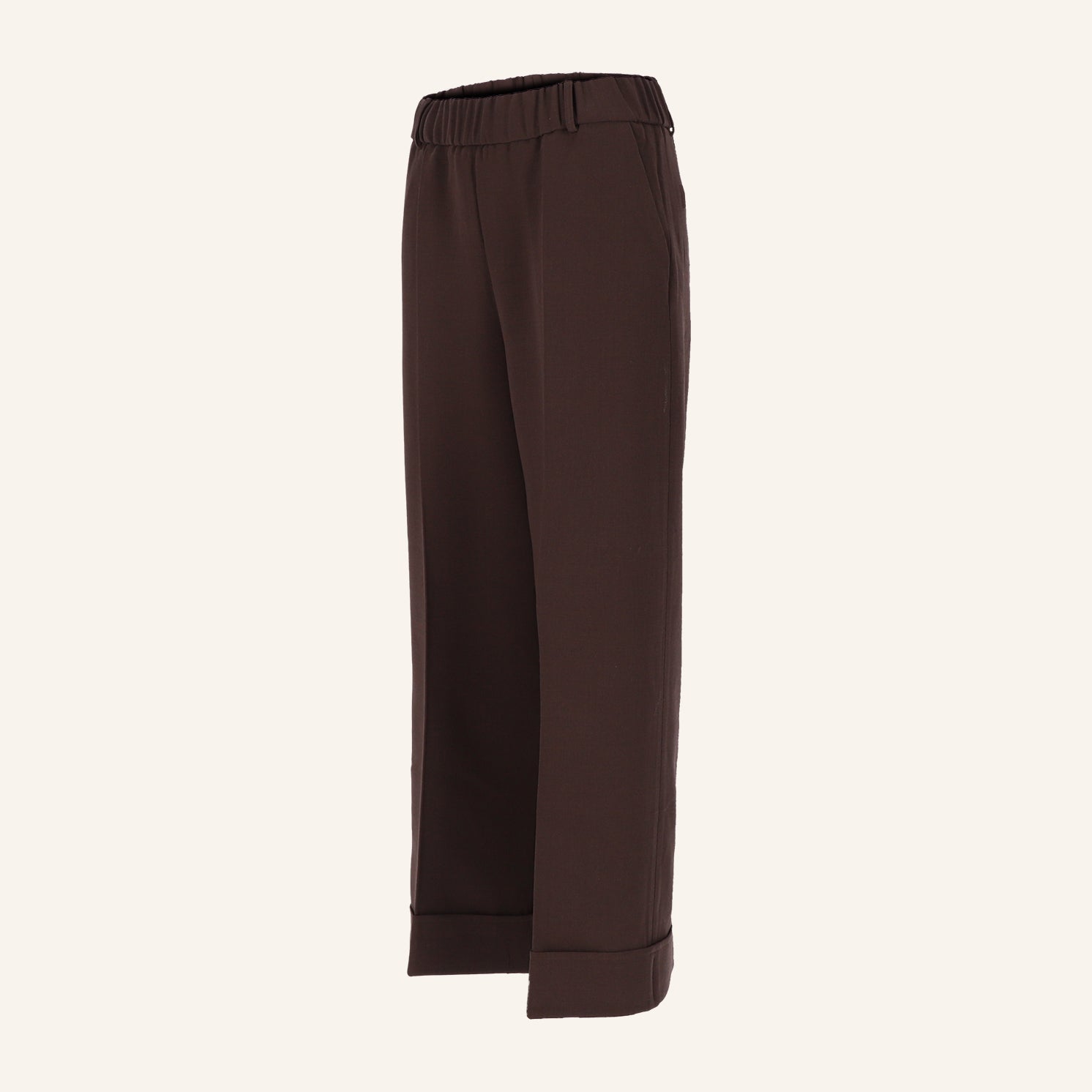 Dunkelbraune 7/8 Culotte-Hose LENI