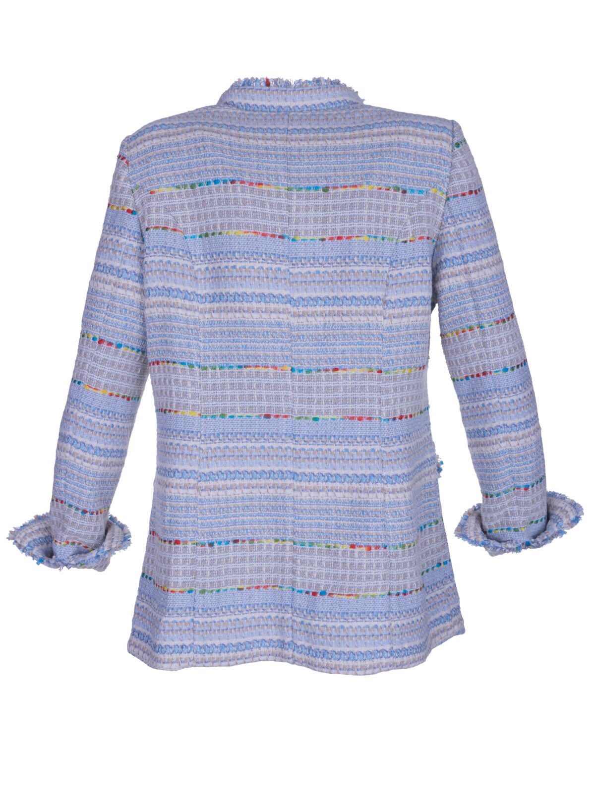 MAIDEN LANE Sommer-Bouclé Longblazer jeansblau