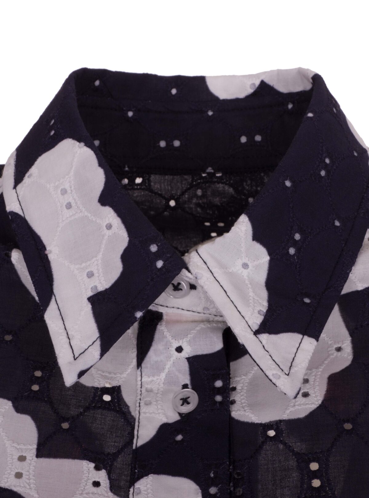 Longbluse aus Ajour-Baumwolle – MADE BY LA CASA