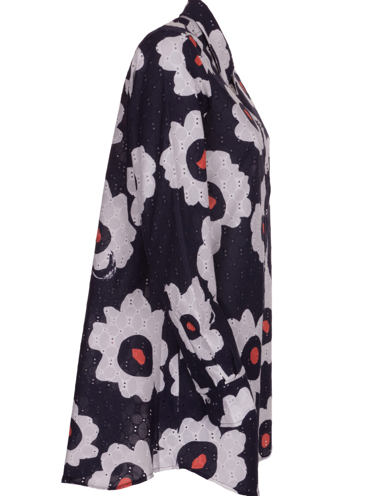 Longbluse aus Ajour-Baumwolle – MADE BY LA CASA