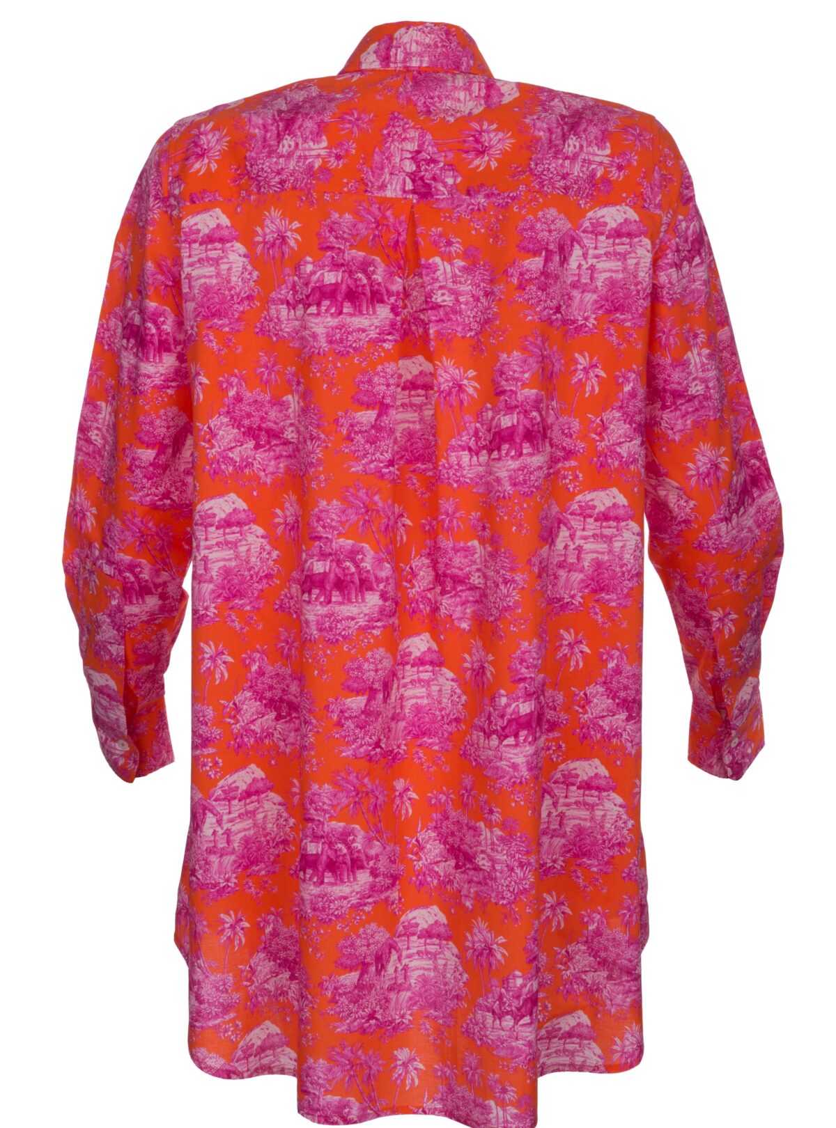 Toile-de-Jouy-Longbluse aus Baumwolle – MADE BY LA CASA