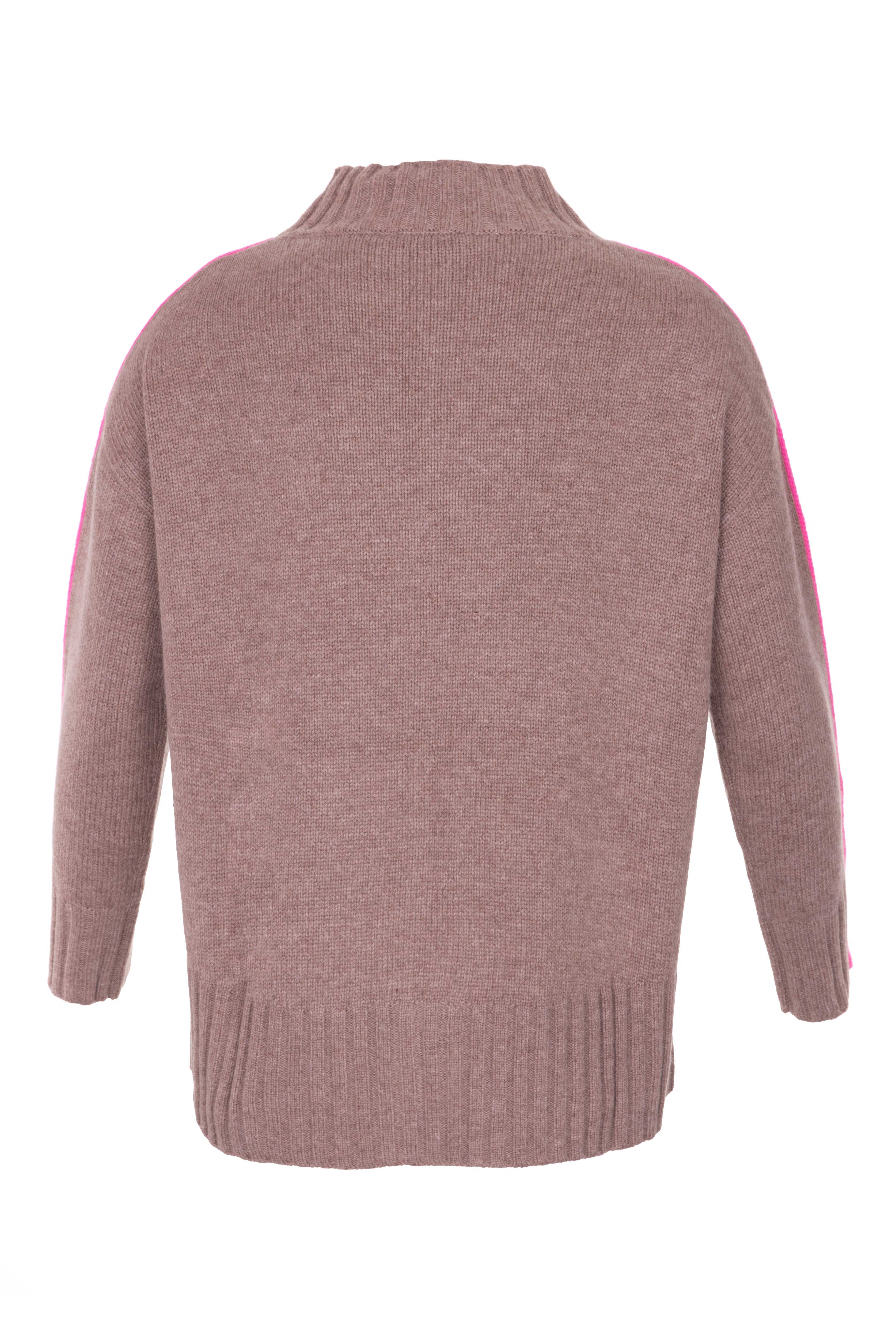 Feinstrick-Pullover mit markanten Kontraststreifen