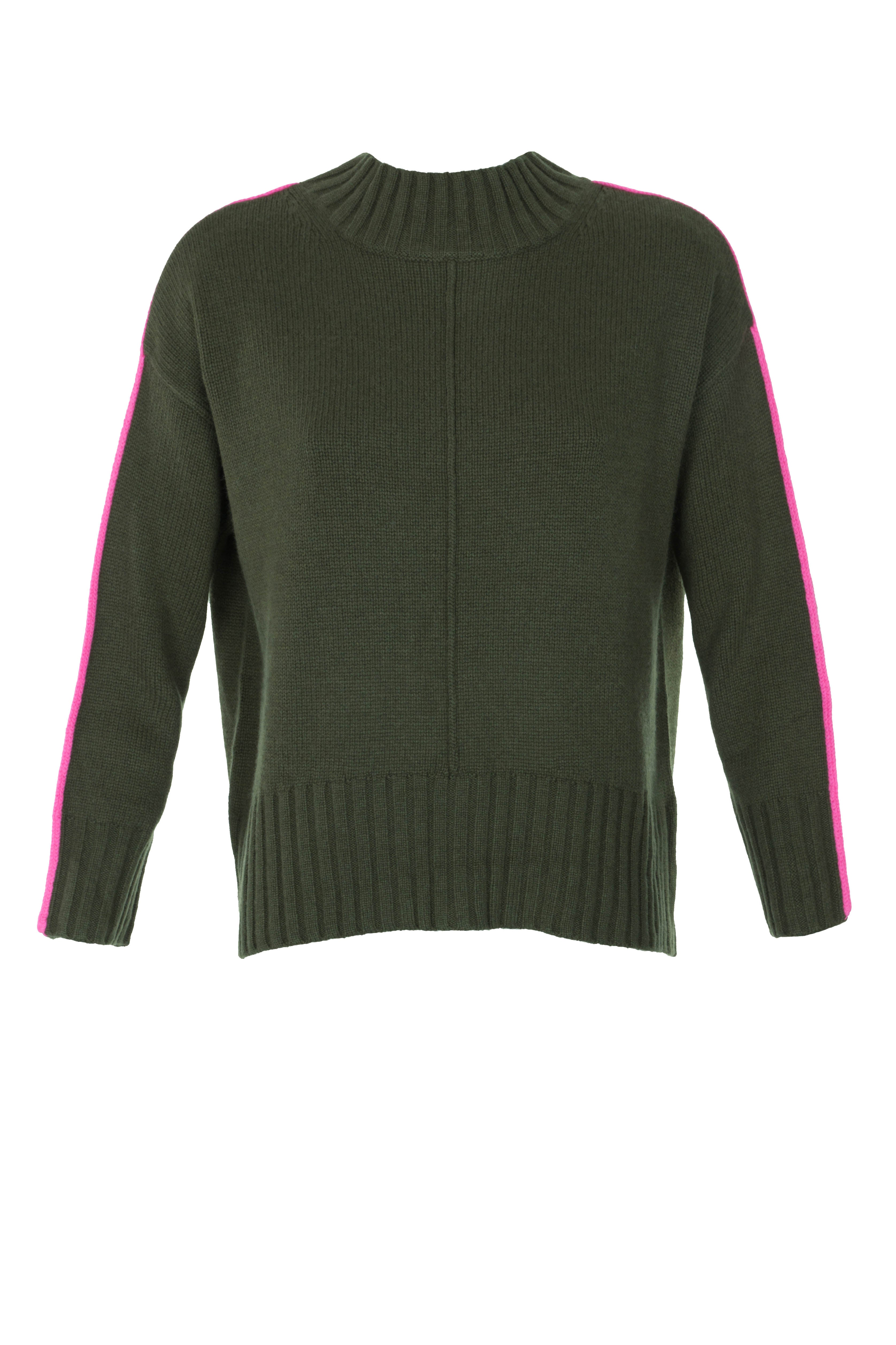 Feinstrick-Pullover mit markanten Kontraststreifen