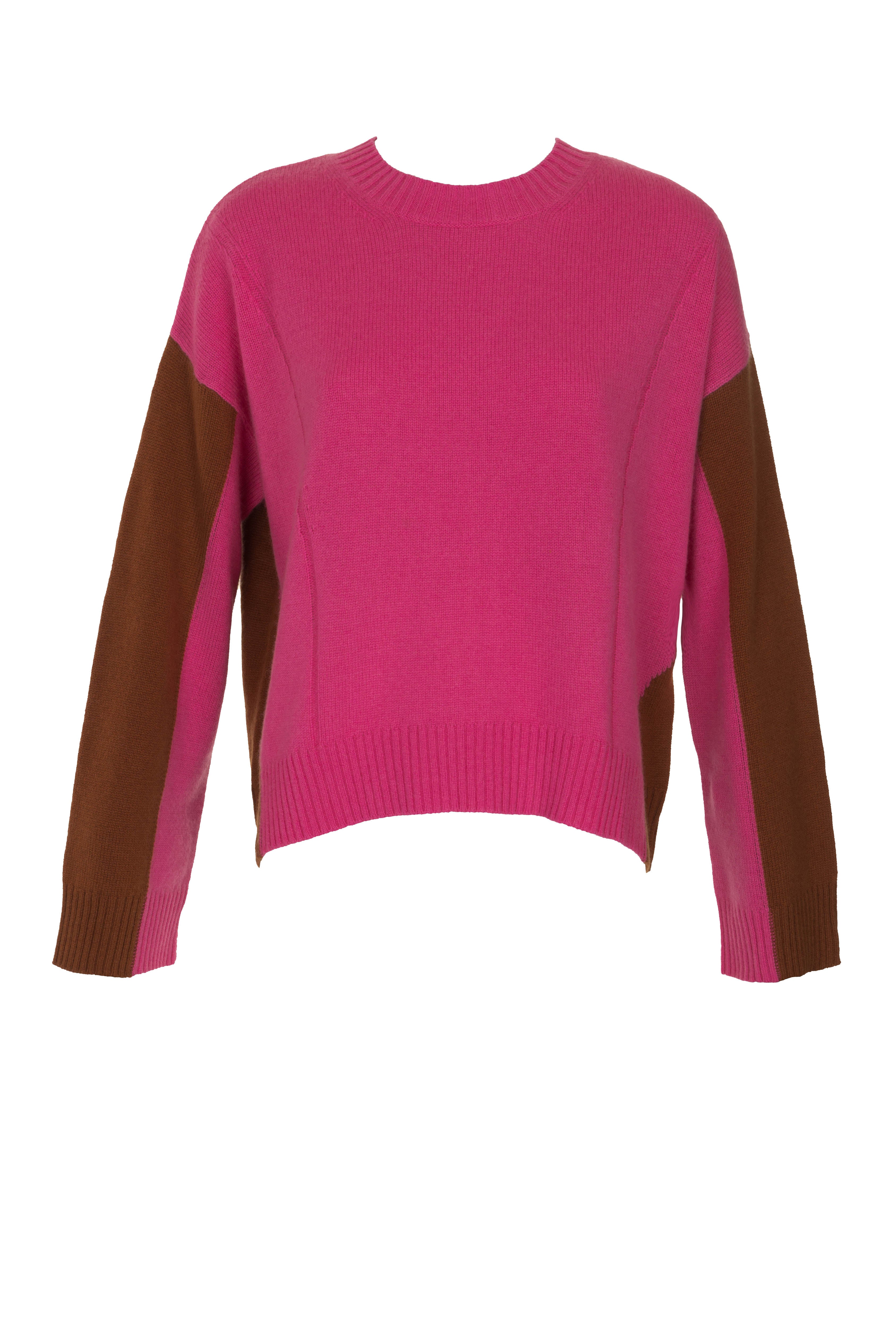 Pullover 2-farbig mit Trompetenärmeln