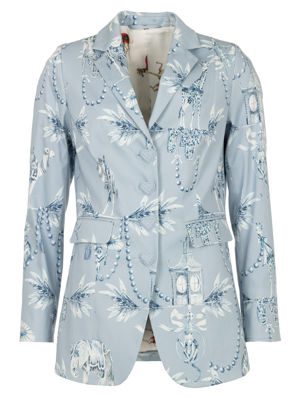 MAIDEN LANE Longblazer HASTINGS hellblau gemustert