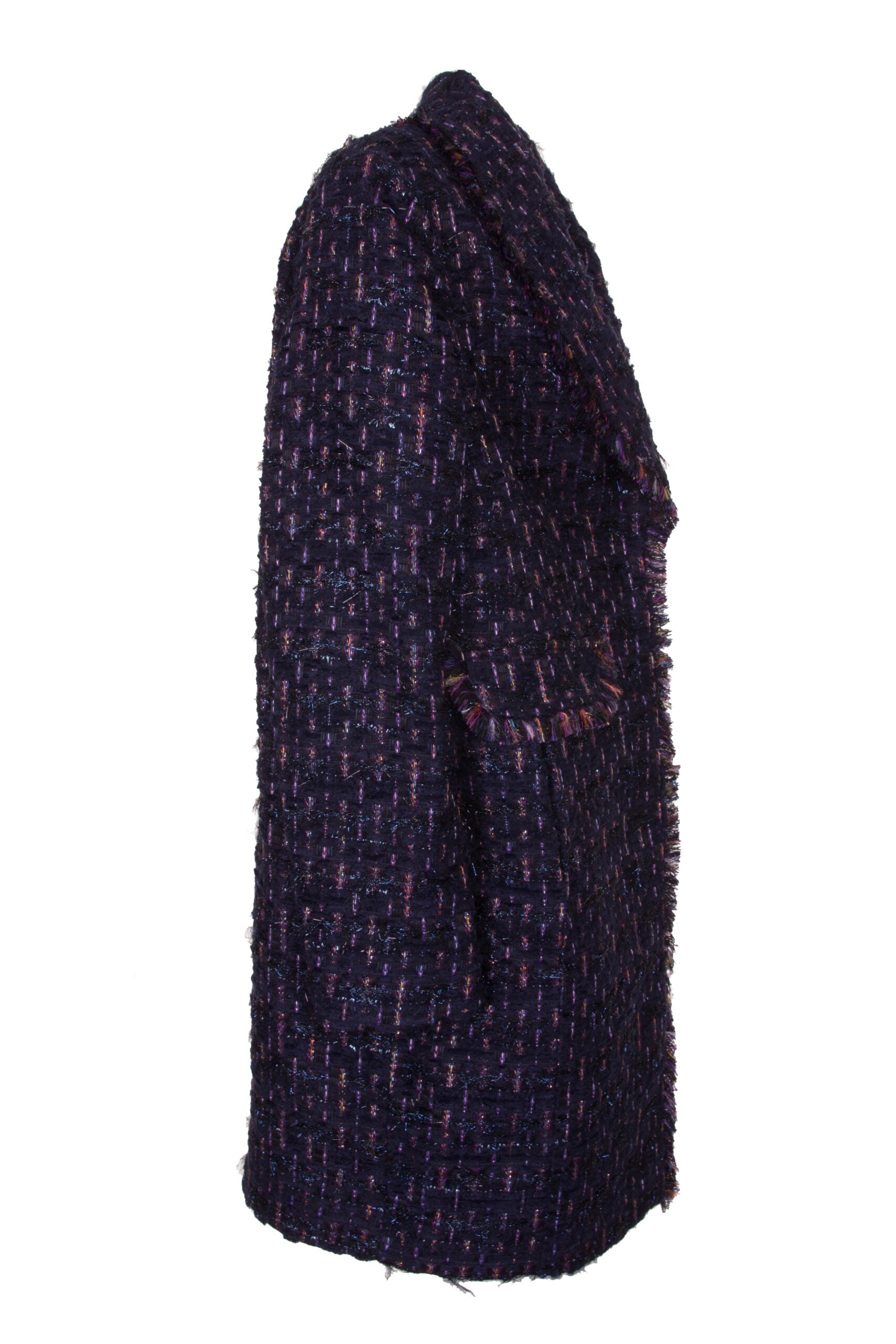 THOMAS RATH - edler Bouclé Mantel LUPO dunkelblau