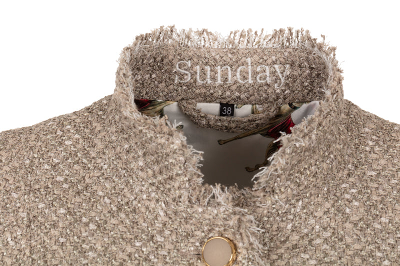 Bouclé-Blazer JUDY taupe