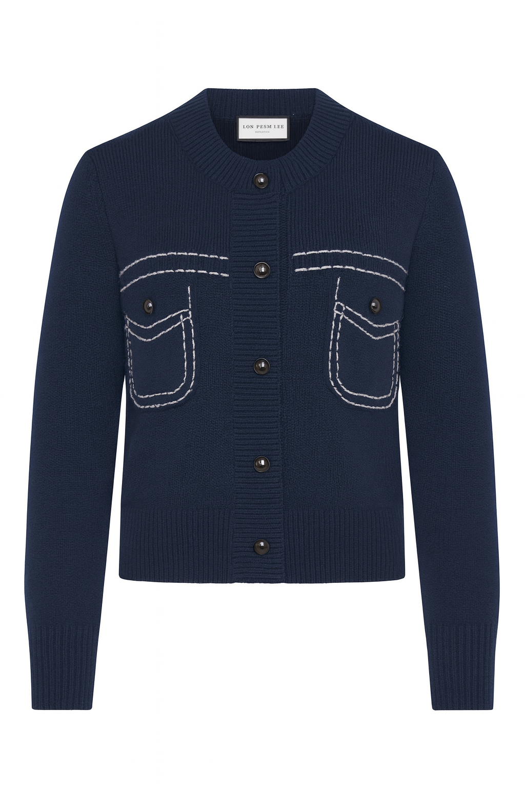 Maritimer Cardigan – Luxuriöser Merino-Cashmere-Mix
