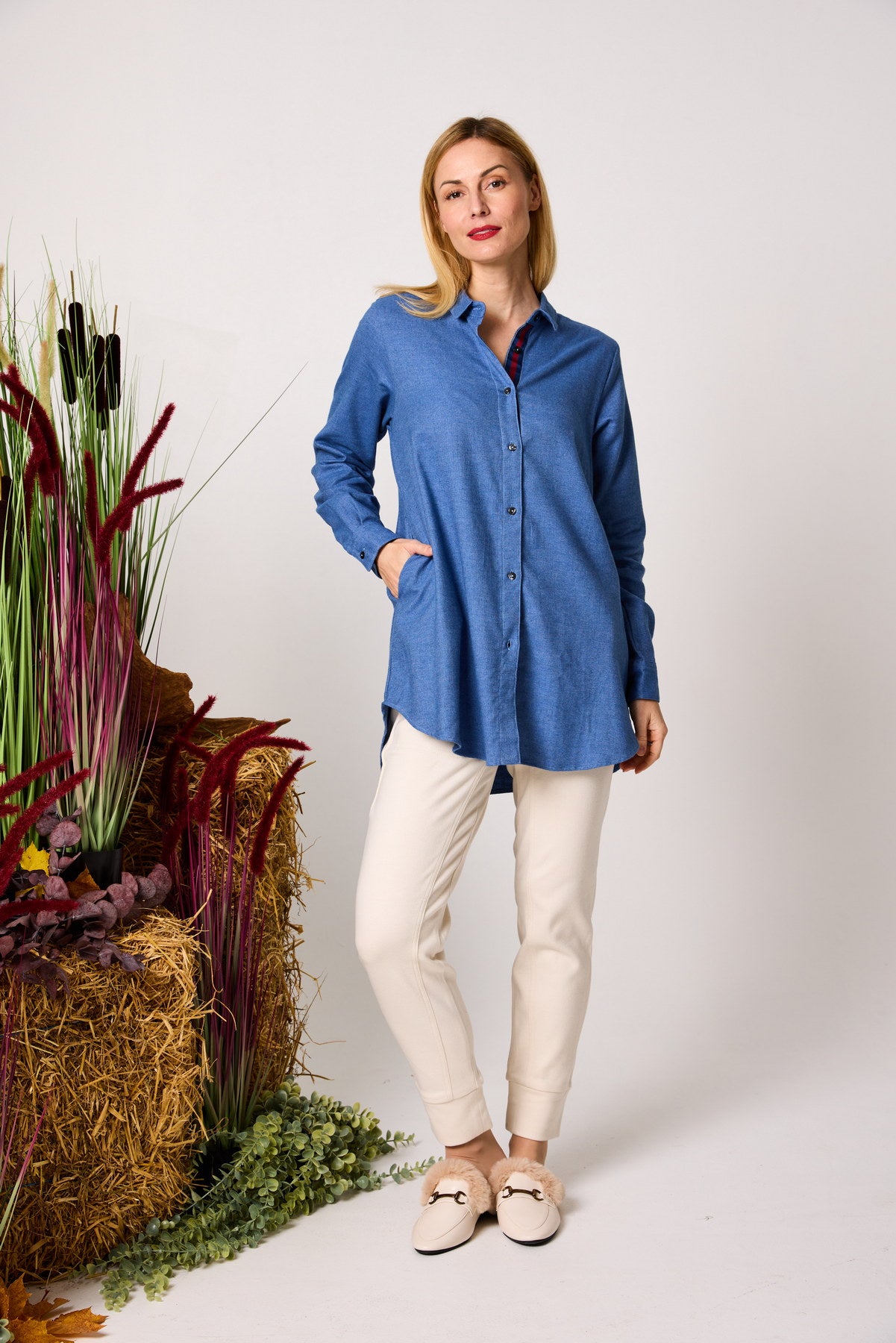 Longbluse Baumwollflanell COZY