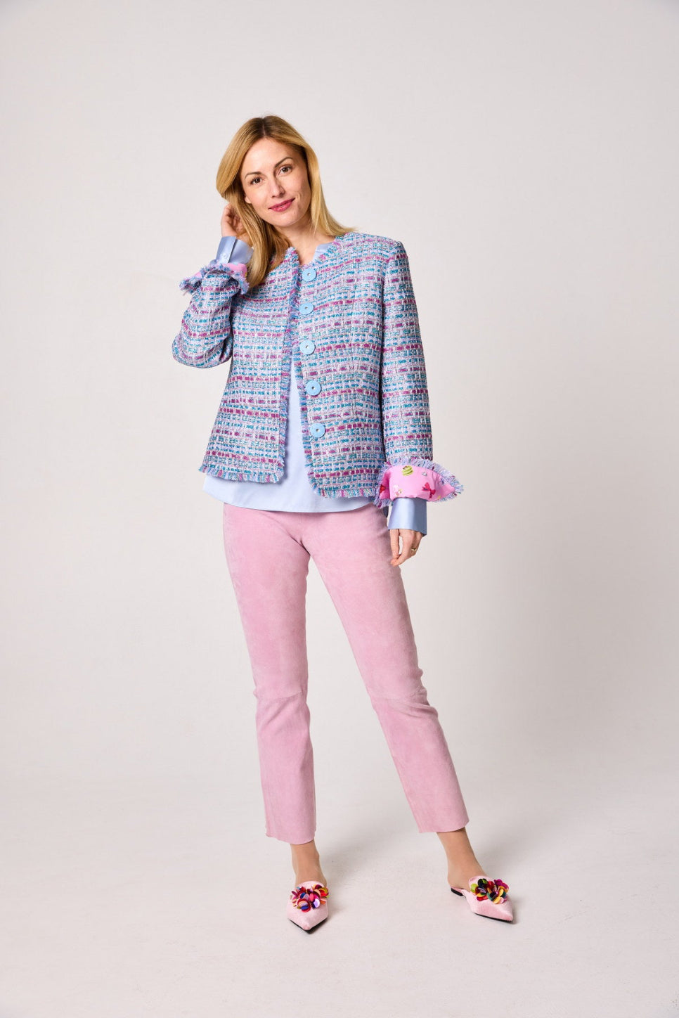 Kurzblazer COMO Glam aus Glam-Bouclé mit taillierter Passform