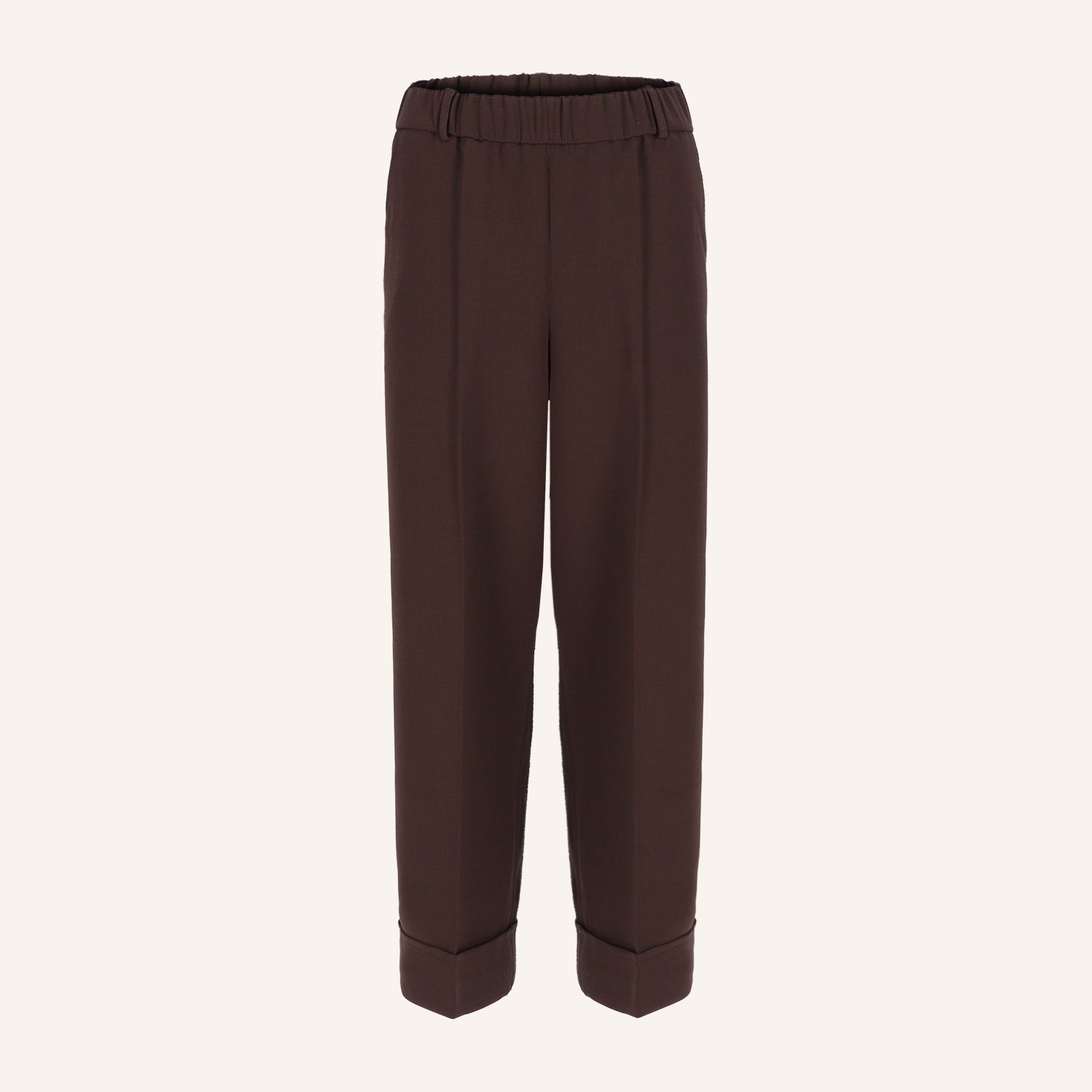 Dunkelbraune 7/8 Culotte-Hose LENI