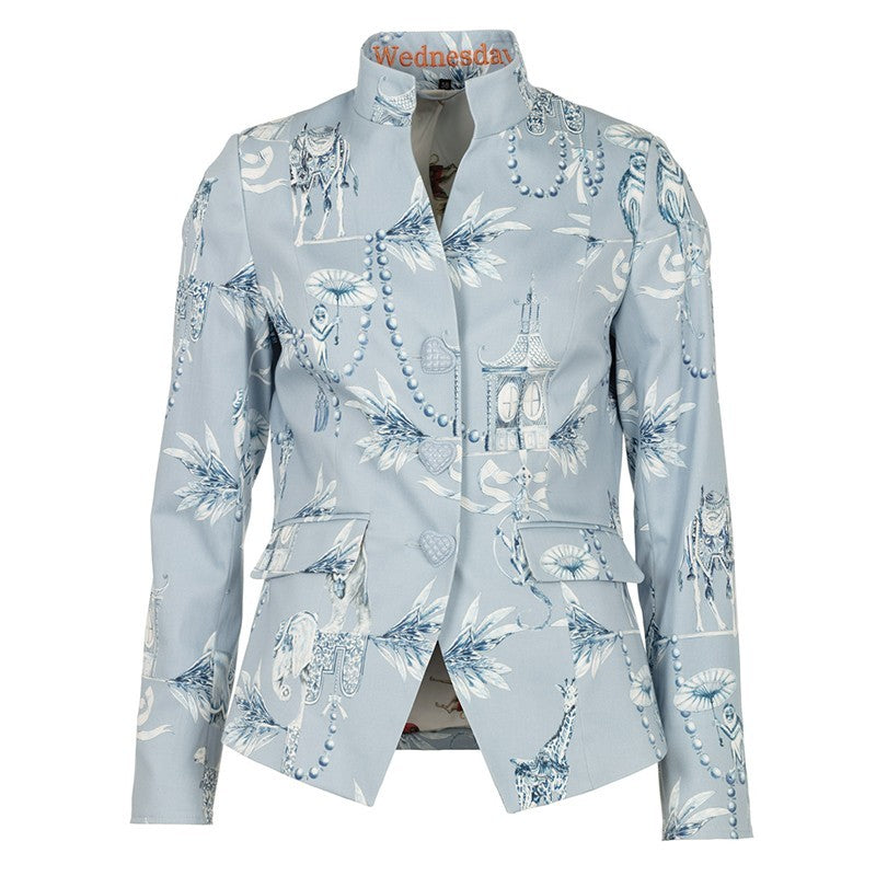 MAIDEN LANE Blazer HASTINGS hellblau Toile de Jouy