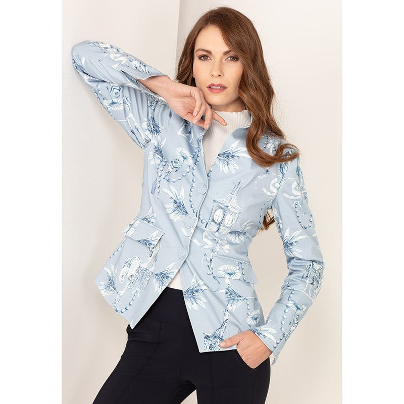 MAIDEN LANE Blazer HASTINGS hellblau Toile de Jouy