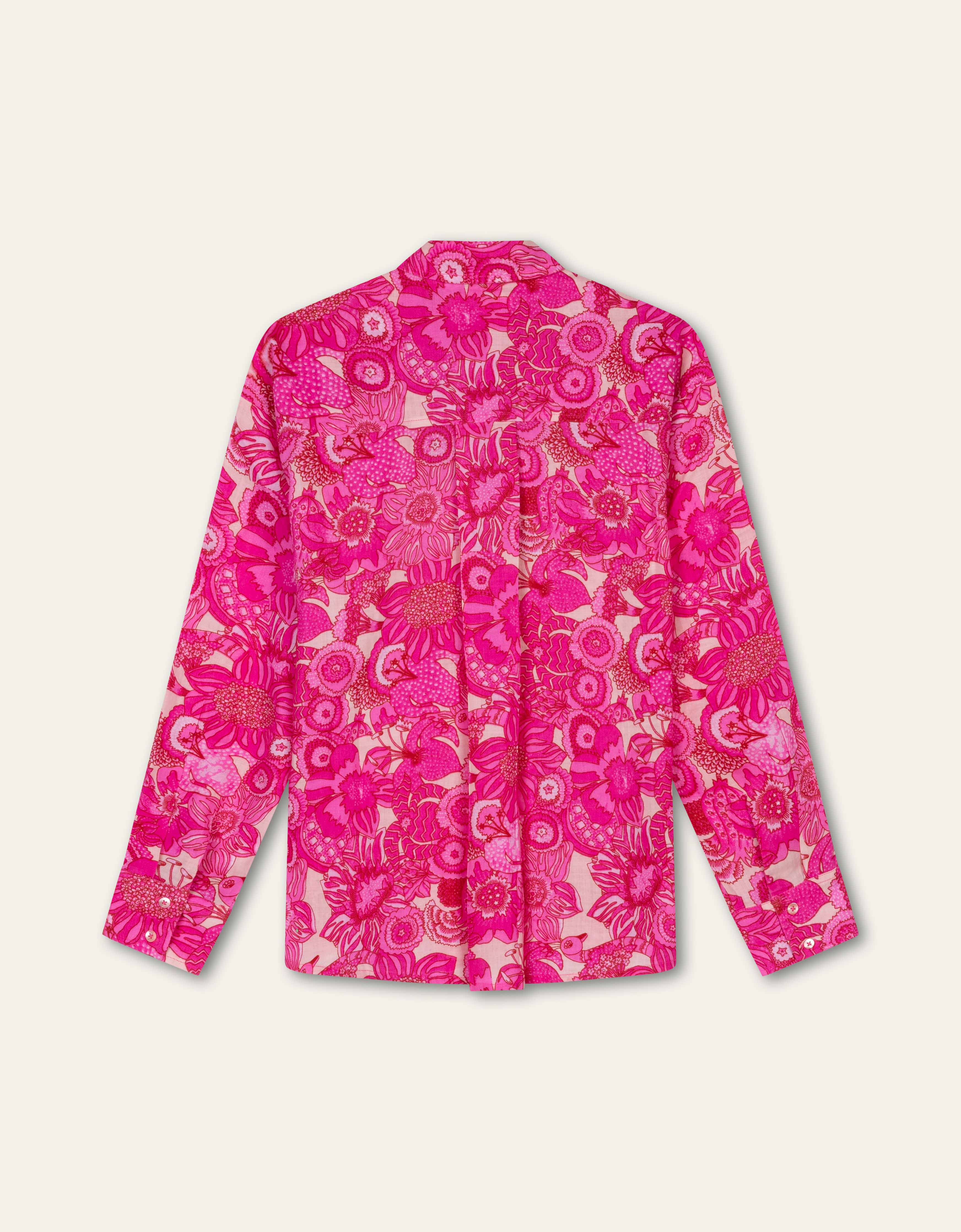 OILILY Leinenbluse PINK FLOWER GARDEN