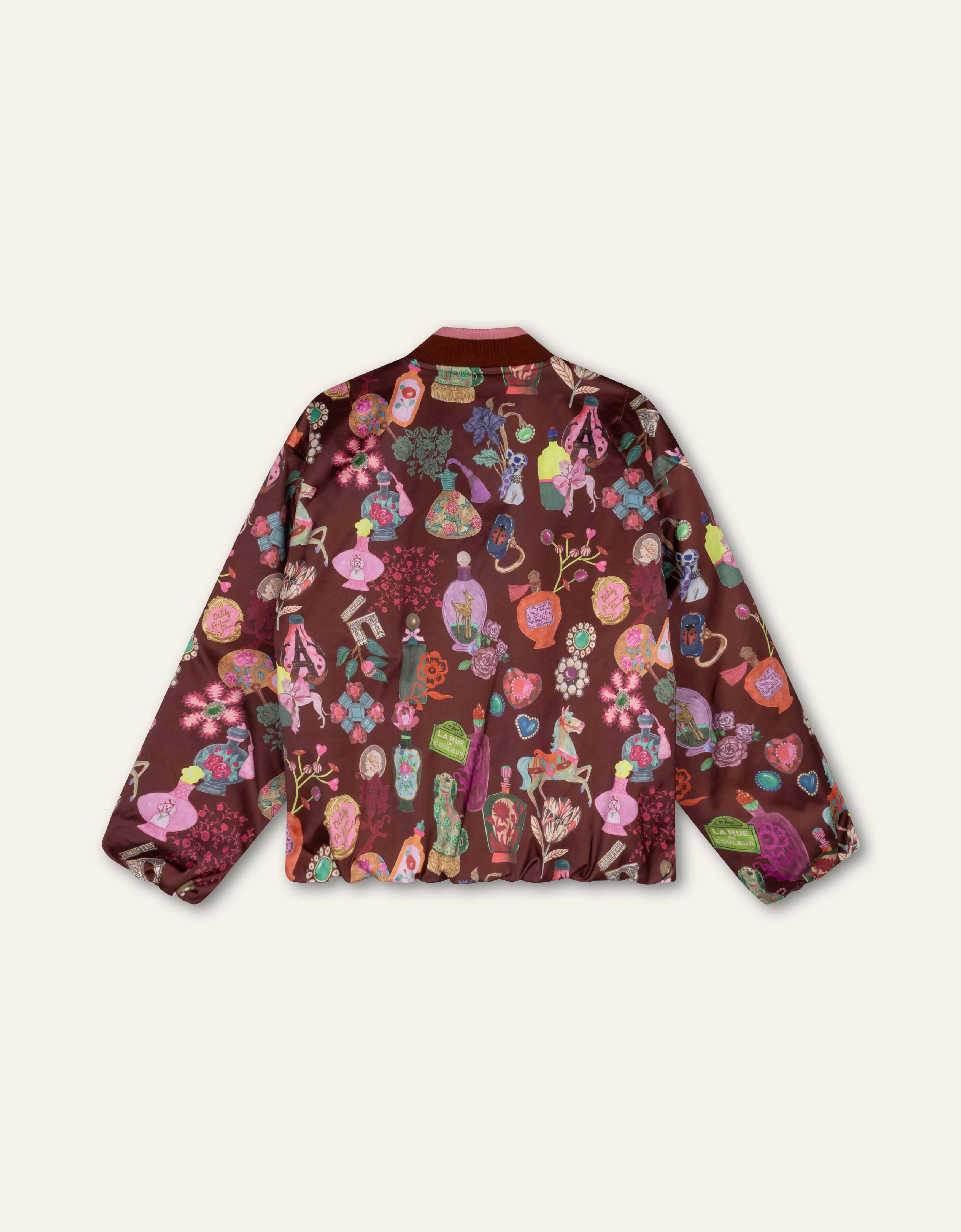 Blouson-Jacke "LA RUE DE COULEURS" braun gemustert