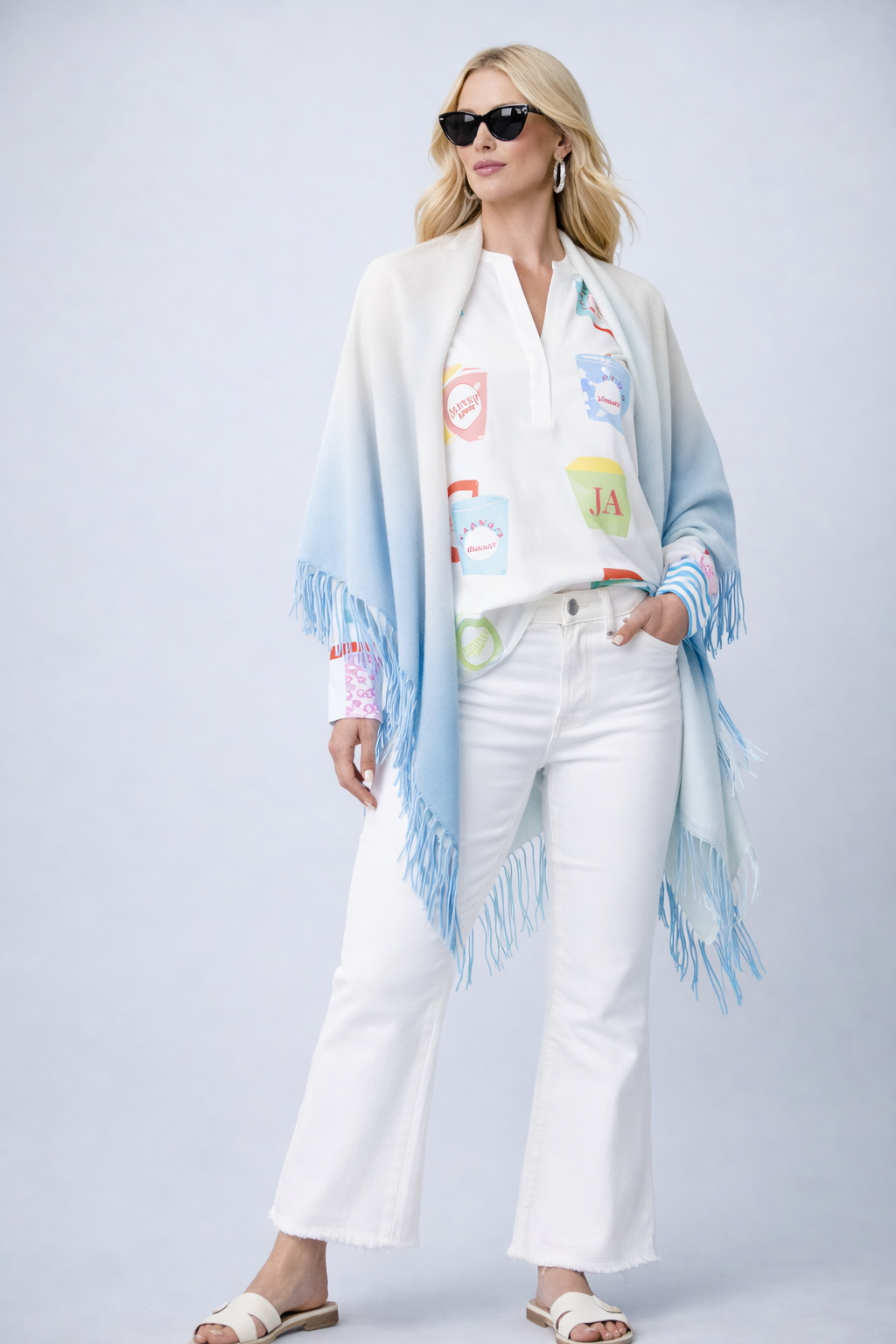 Dreickstuch dip-dyed