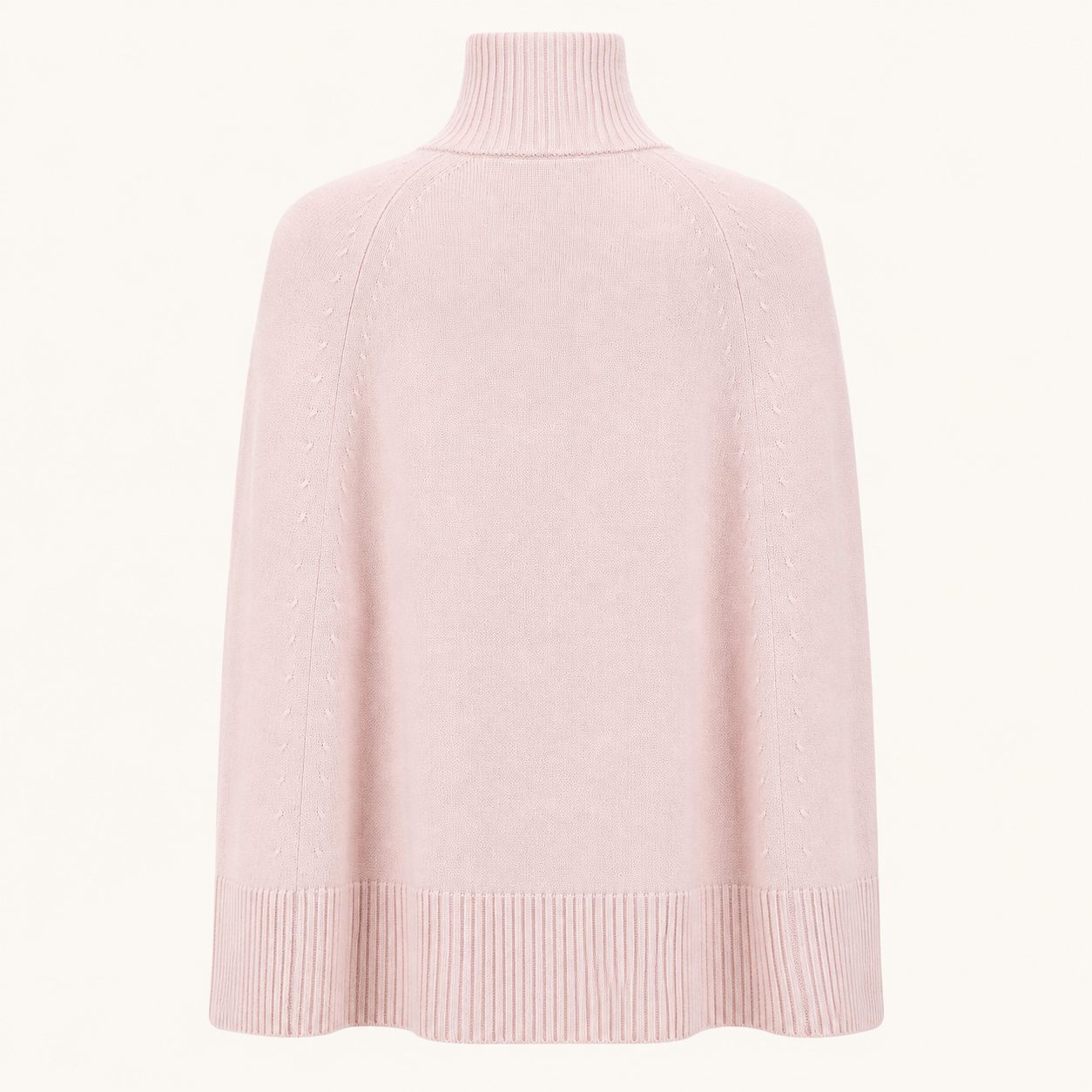 Poncho-Cardigan aus Merino-Cashmere mit Zipper MARLEN