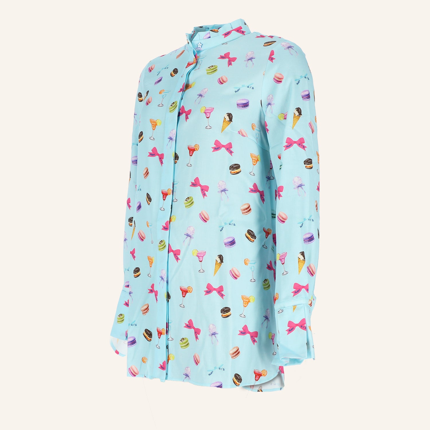 Tunika mit Macarons-Print MARA Lyocell