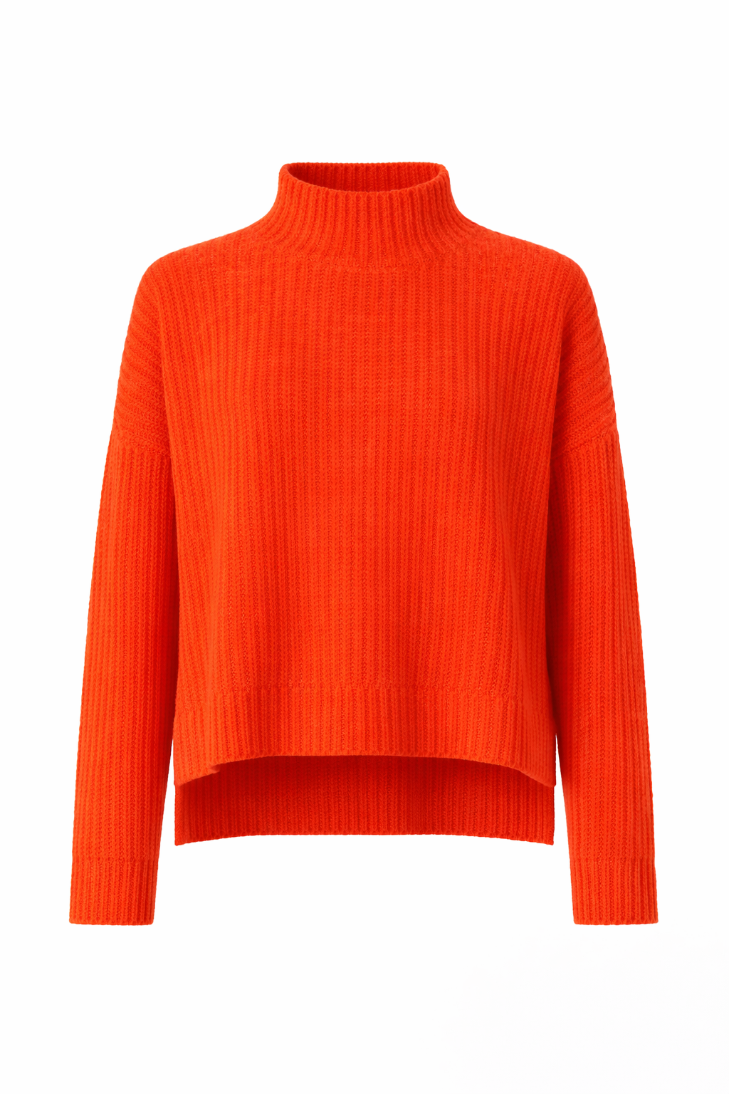 Boxy Cashmerepullover mit Turtleneck in 3 Knallfarben