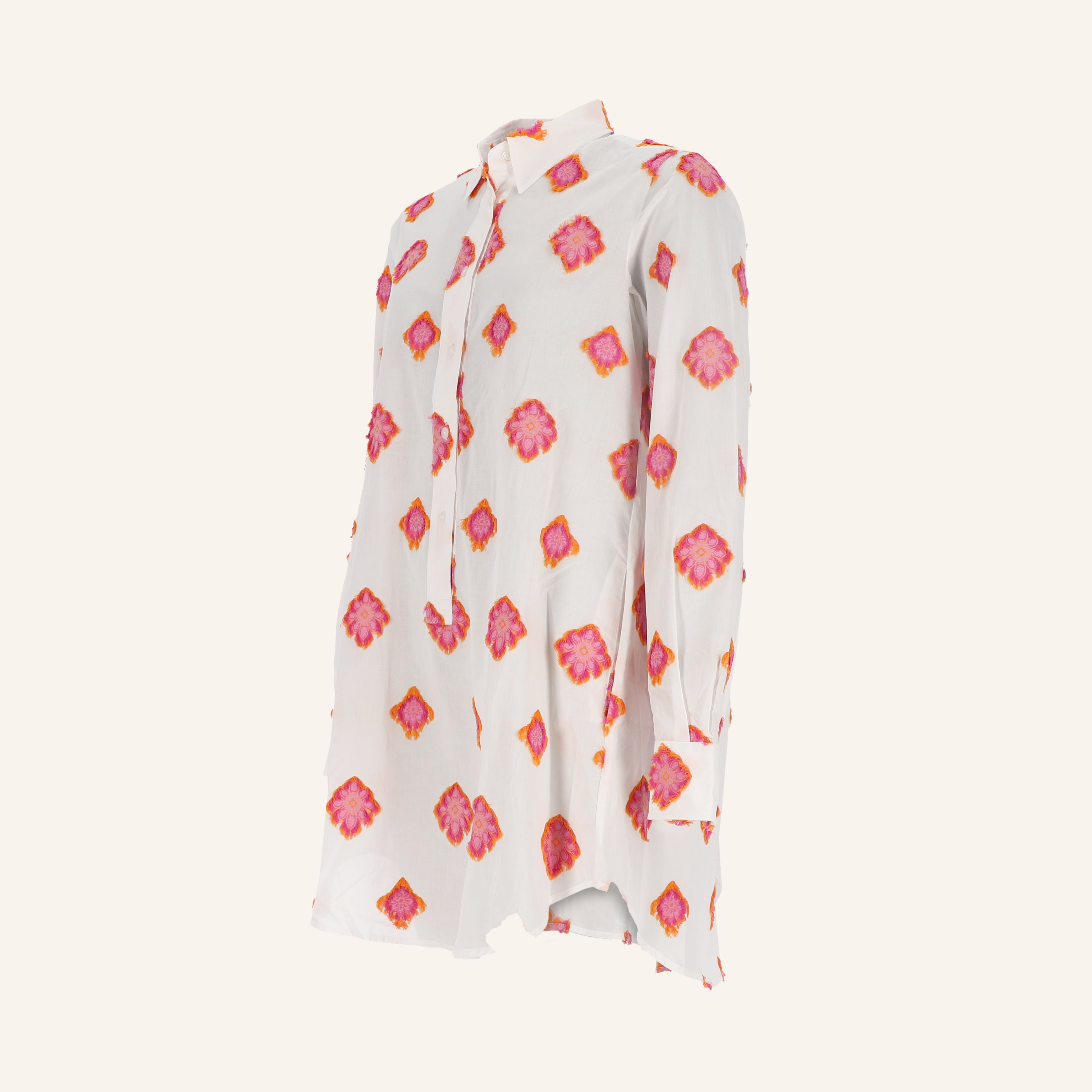 Federleichte Longbluse aus edlem Baumwollbatist in 3 Farben