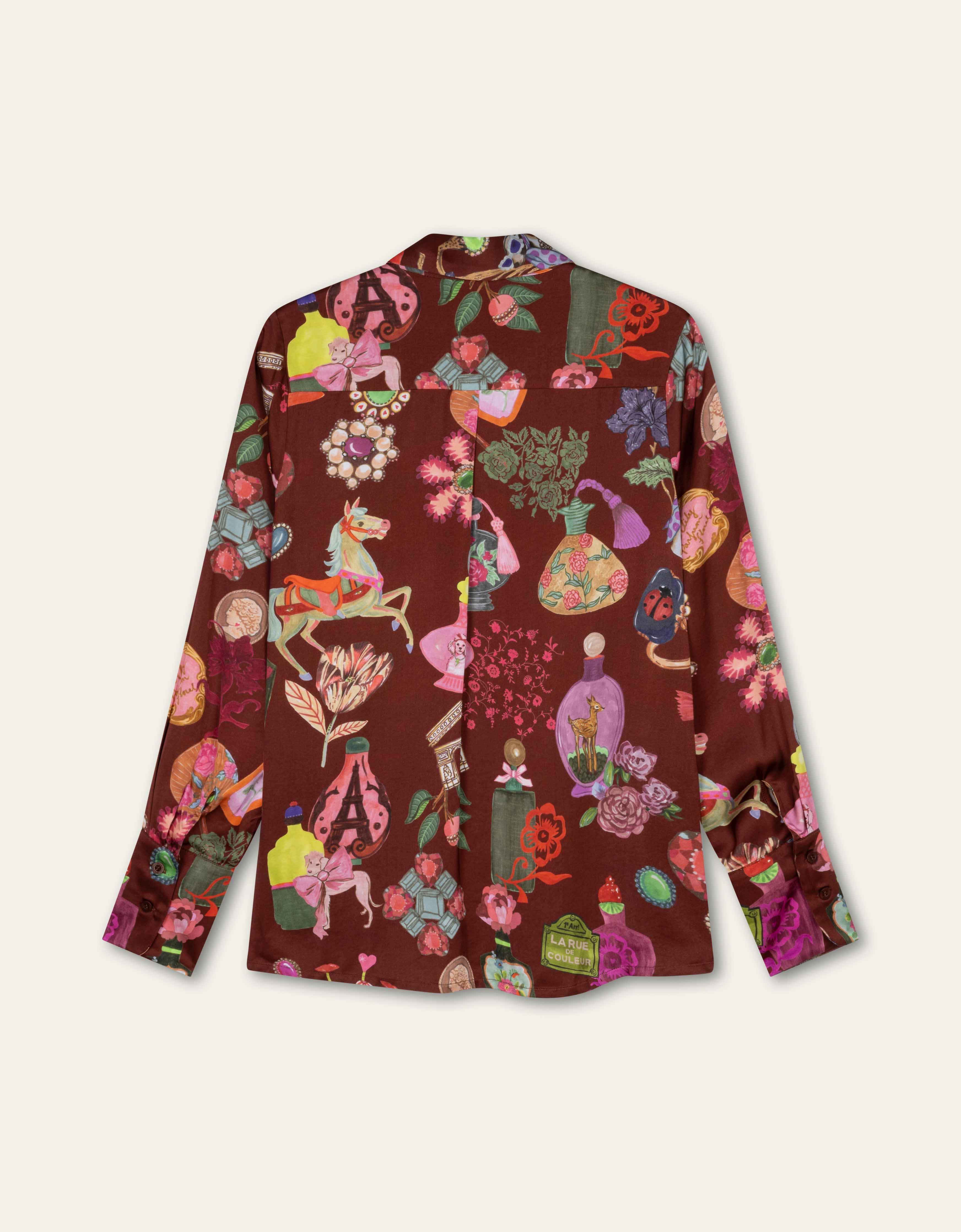 BRESSA Print-Hemdbluse „Parfum Bottles“ Viskose
