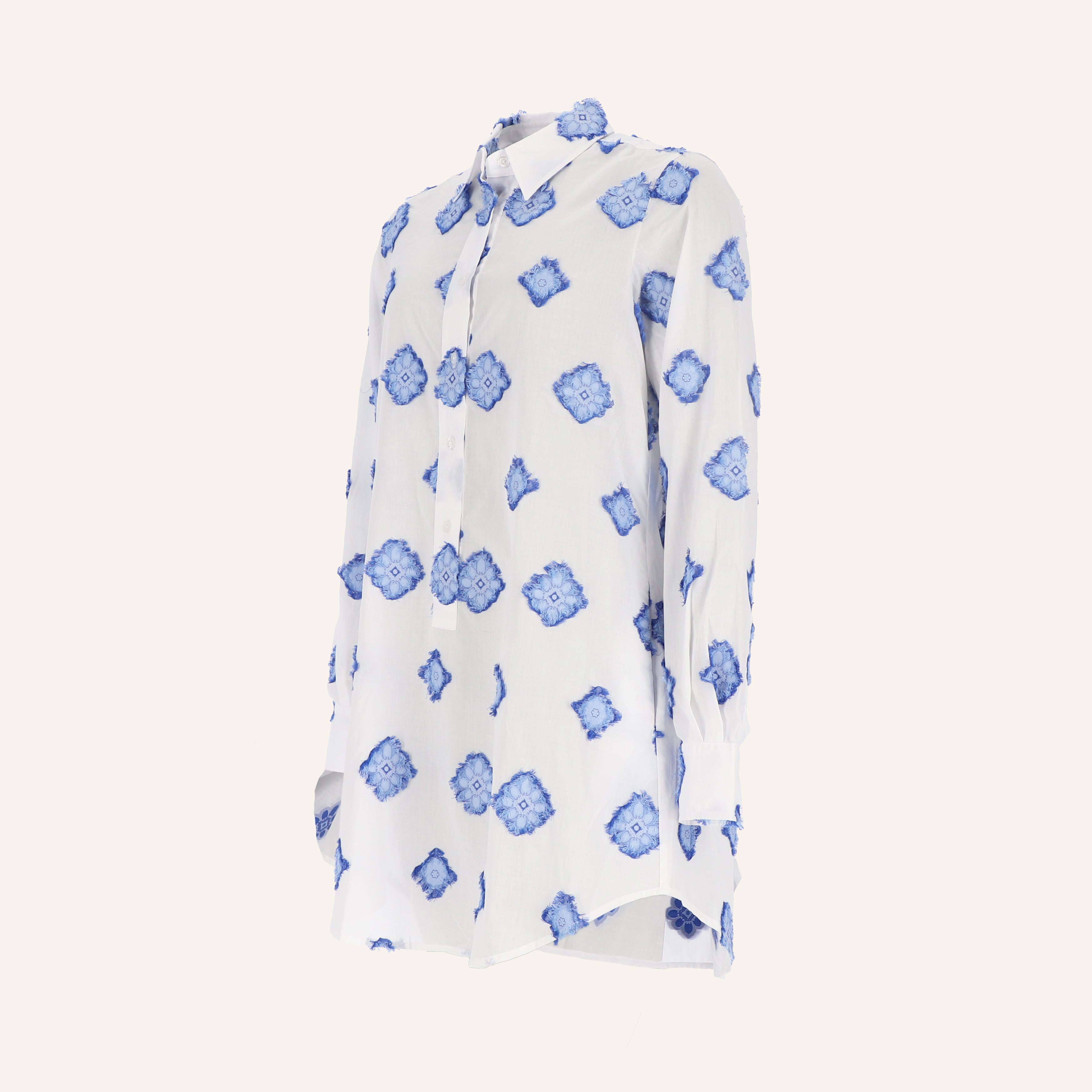 Federleichte Longbluse aus edlem Baumwollbatist in 3 Farben