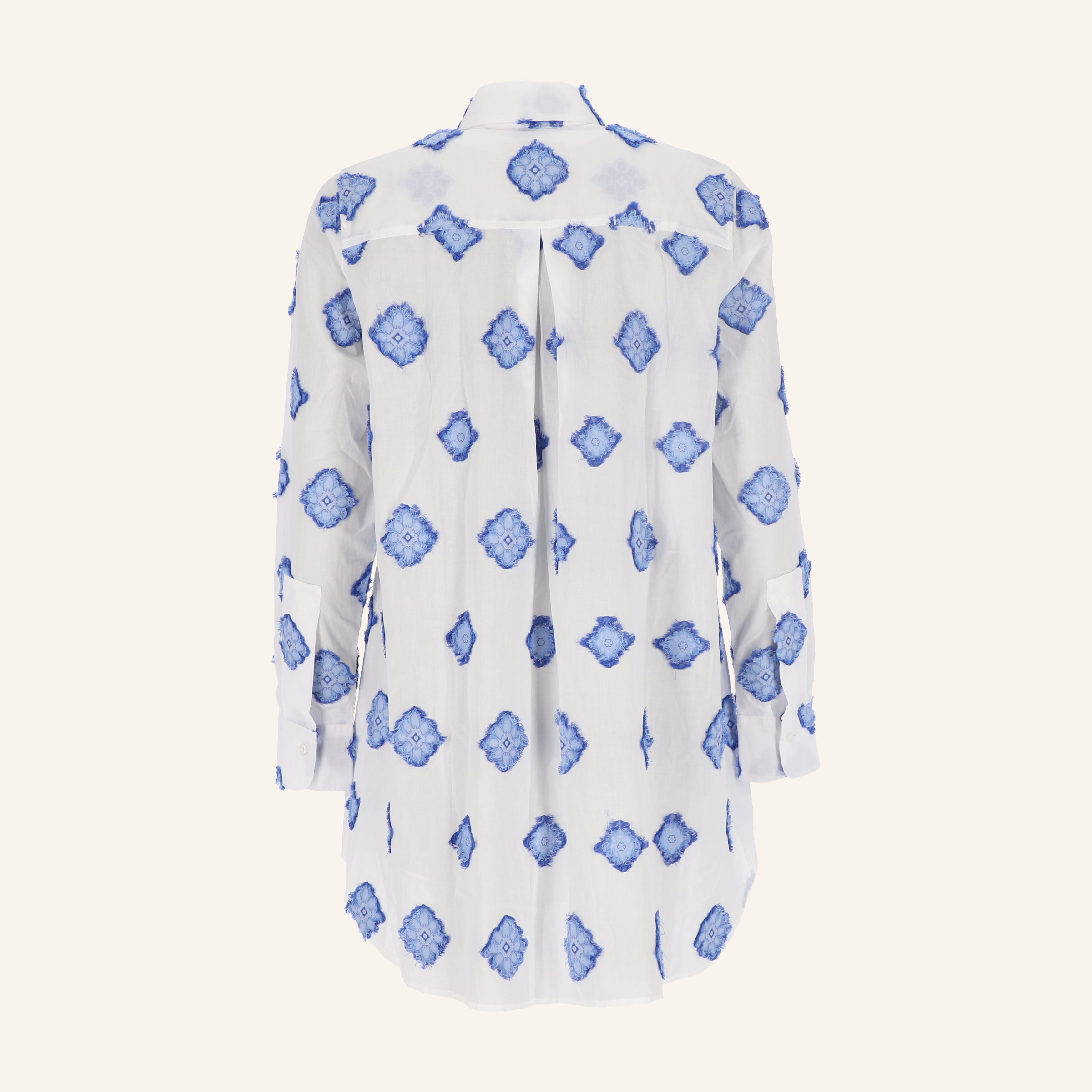 Federleichte Longbluse aus edlem Baumwollbatist in 3 Farben