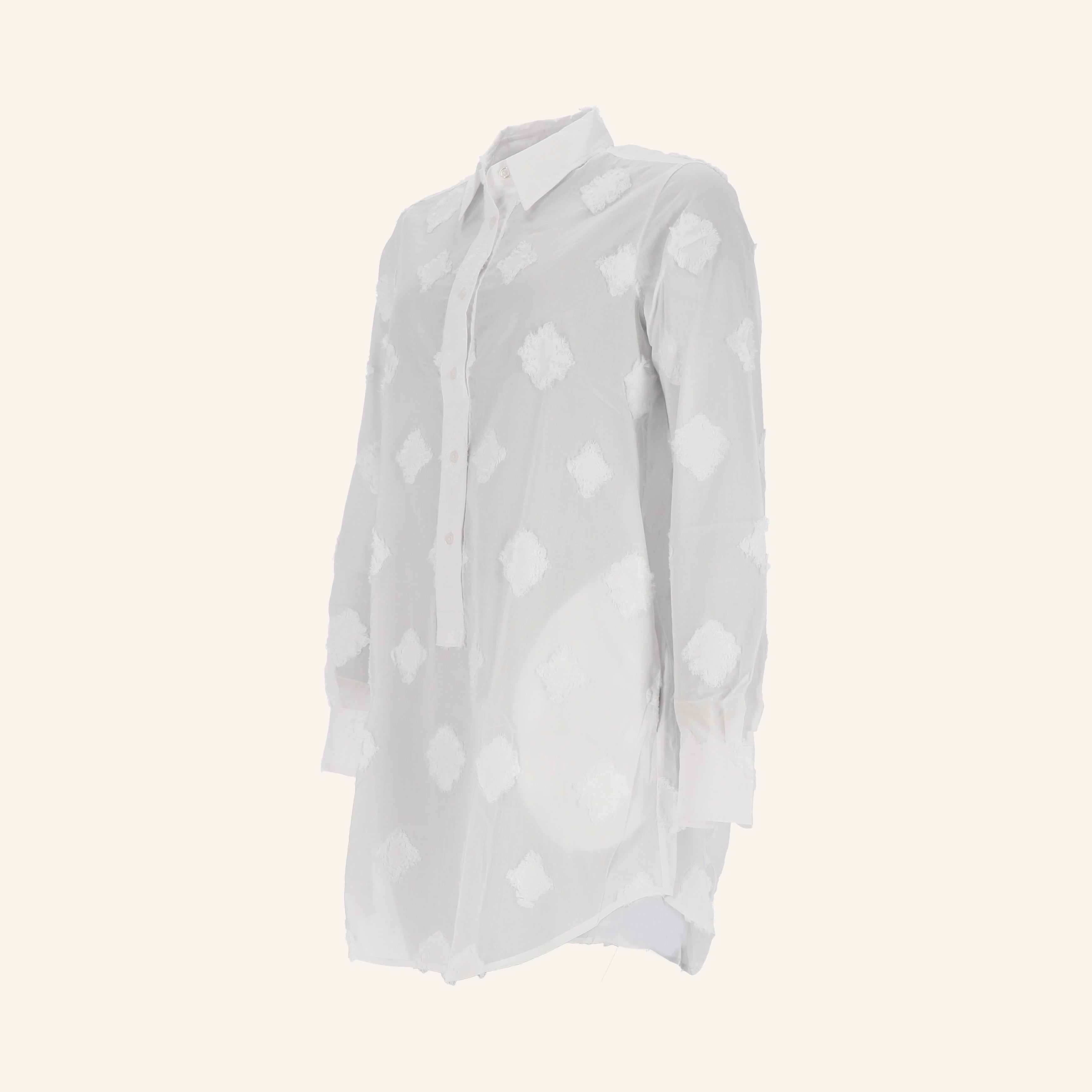 Federleichte Longbluse aus edlem Baumwollbatist in 3 Farben