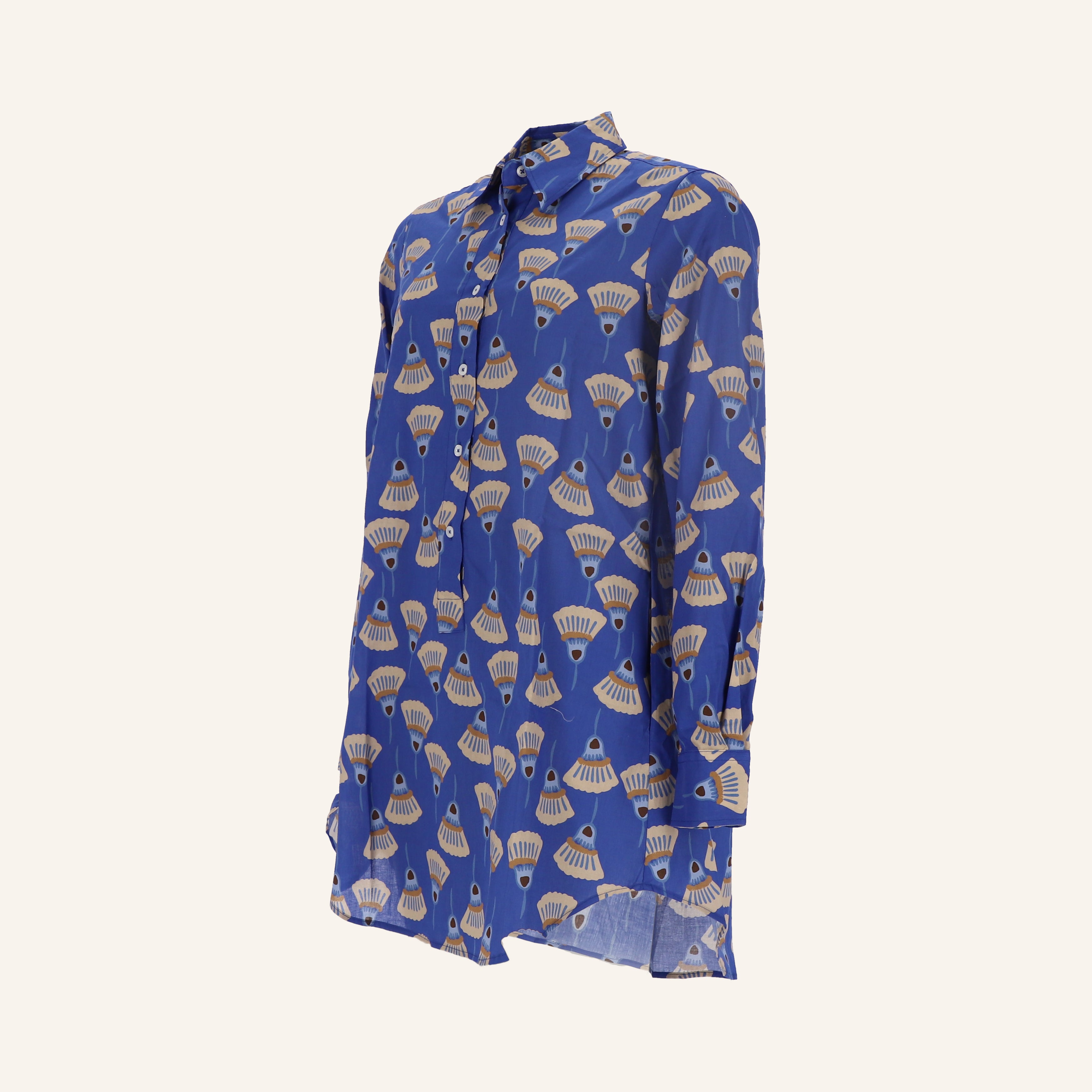 Longbluse aus reiner Baumwolle KUMQUATS