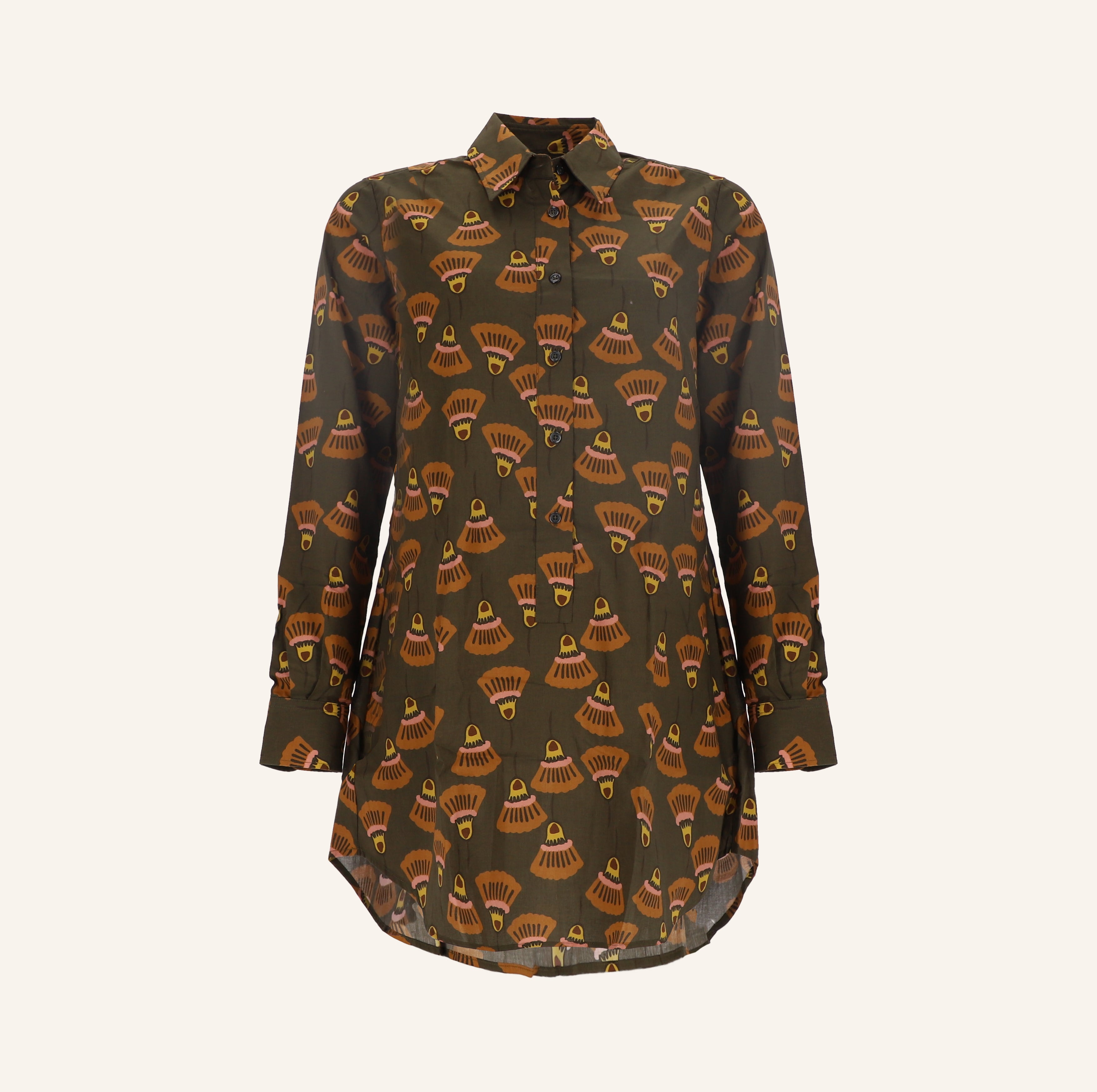 Longbluse aus reiner Baumwolle KUMQUATS