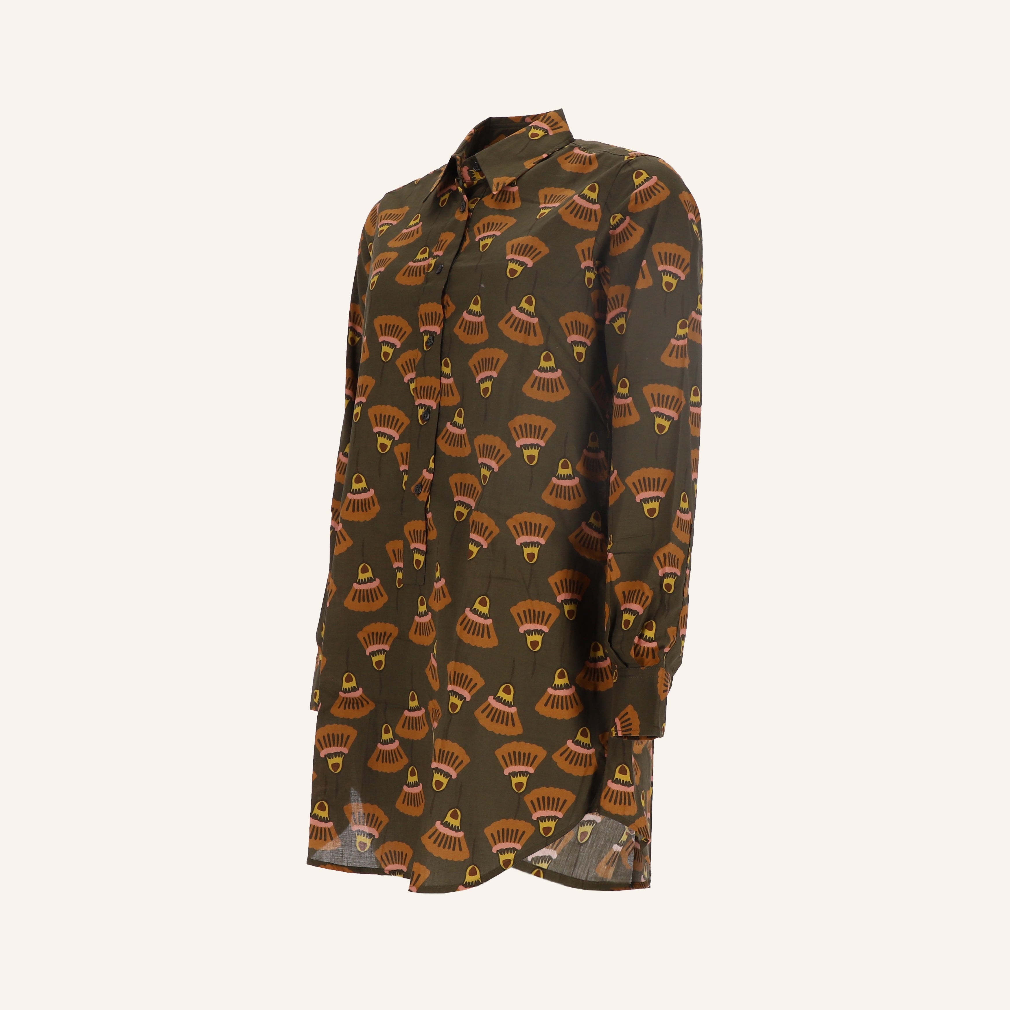 Longbluse aus reiner Baumwolle KUMQUATS